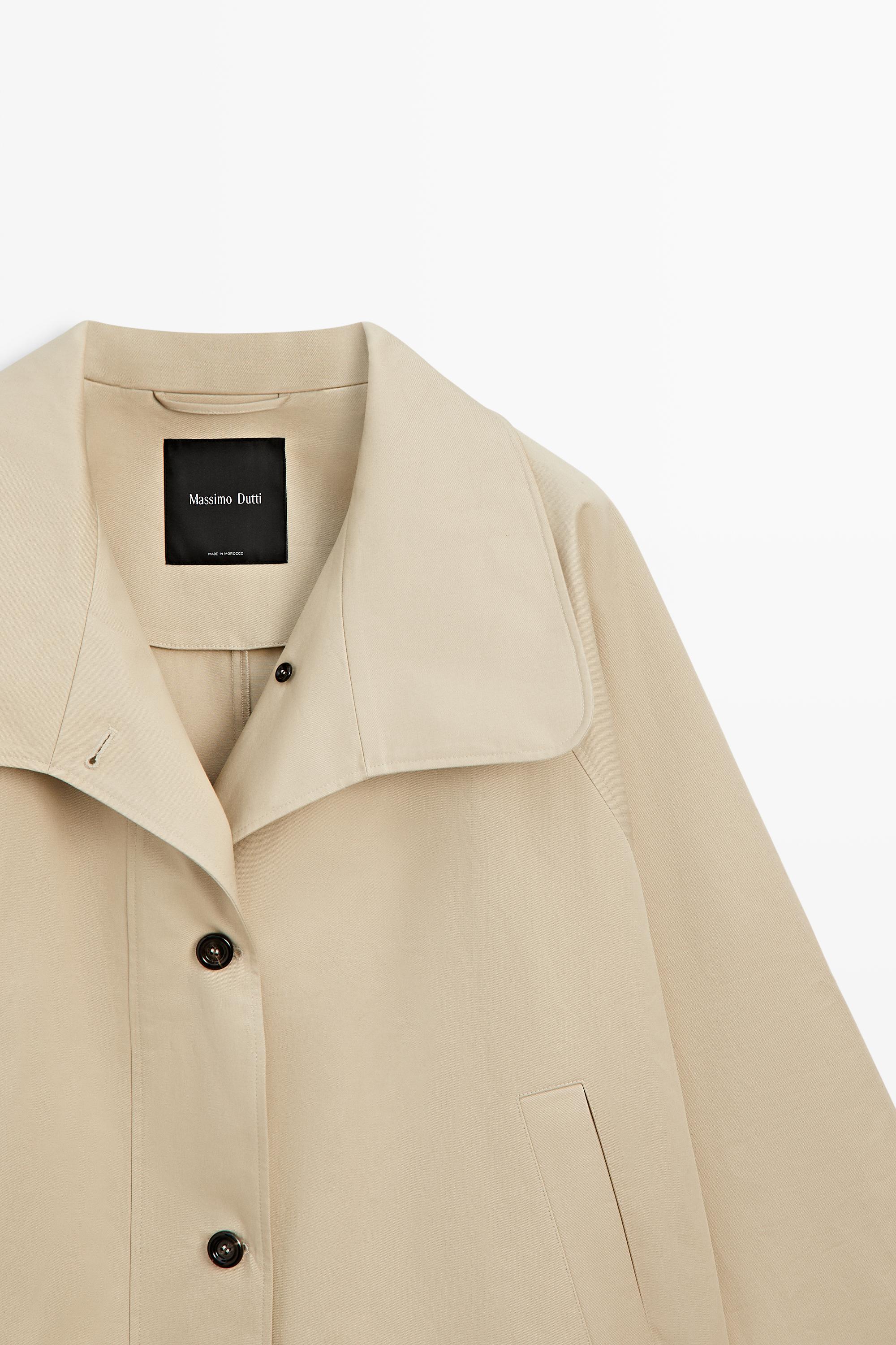 100% cotton cape jacket — BEIGE (alternate view)