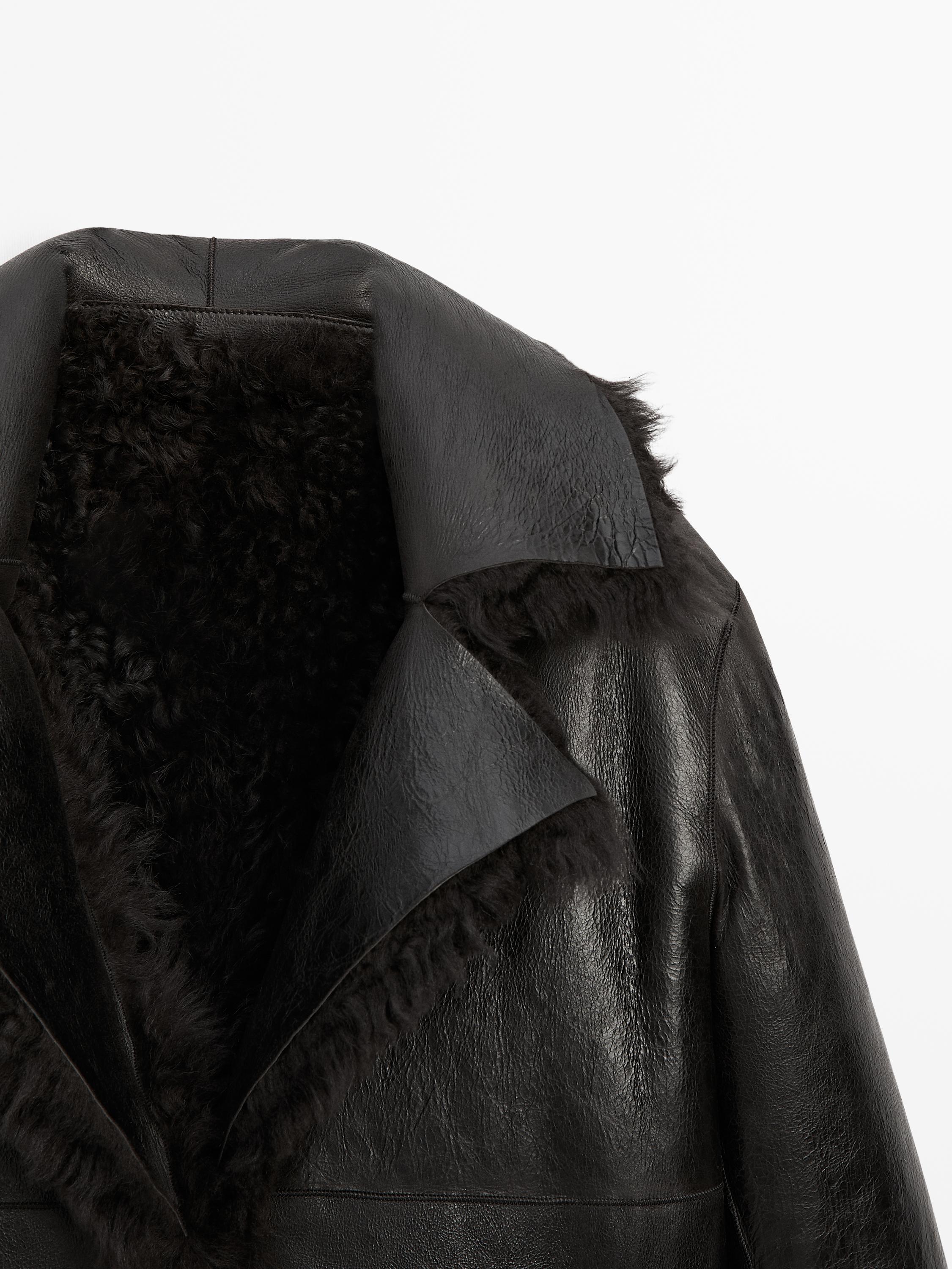 Long leather sheepskin coat - Studio