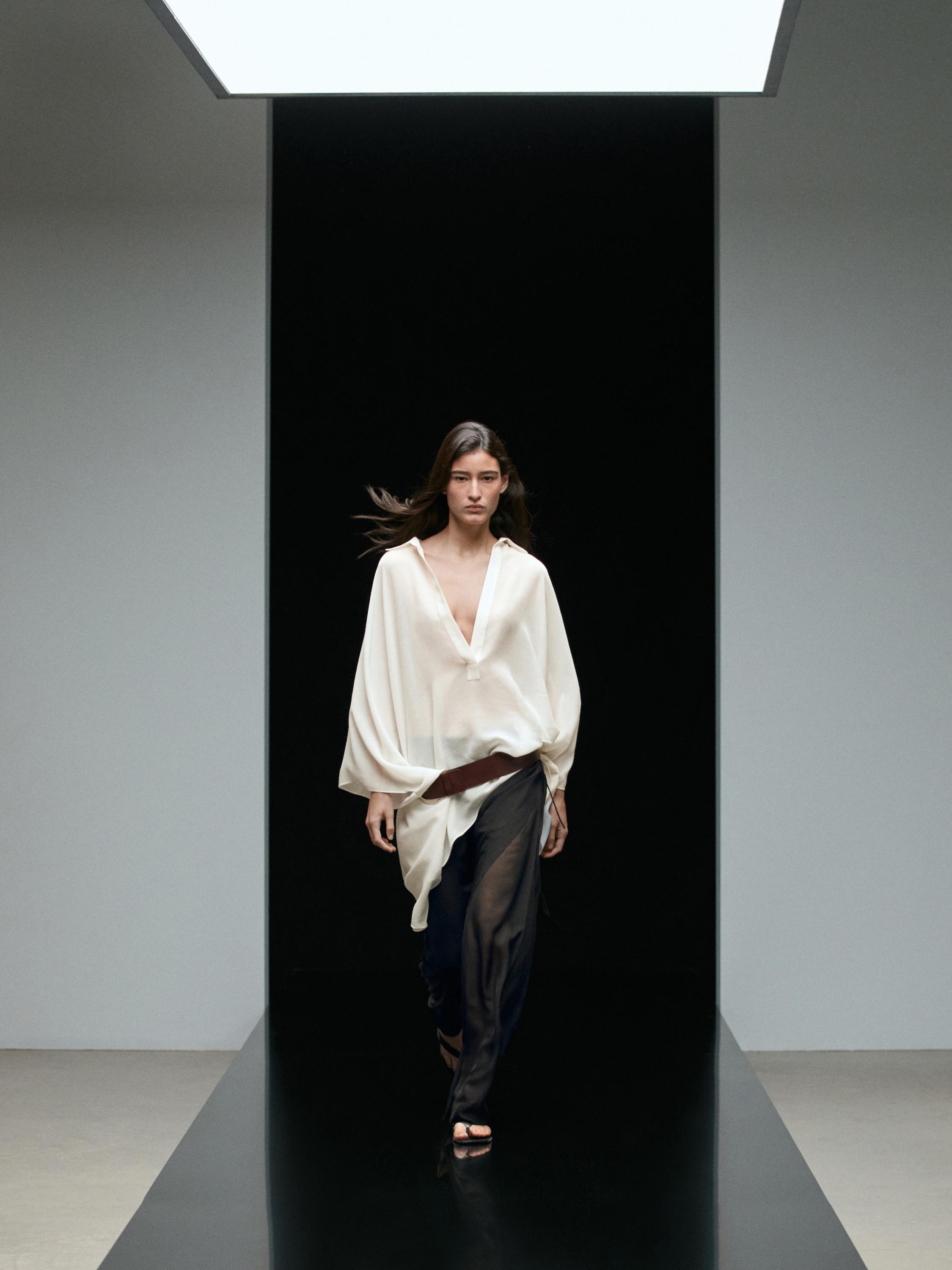 Uzun %100 ipek şort etek