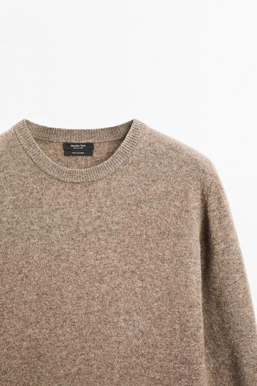100% cashmere long sleeve sweater — MOLE BROWN 9