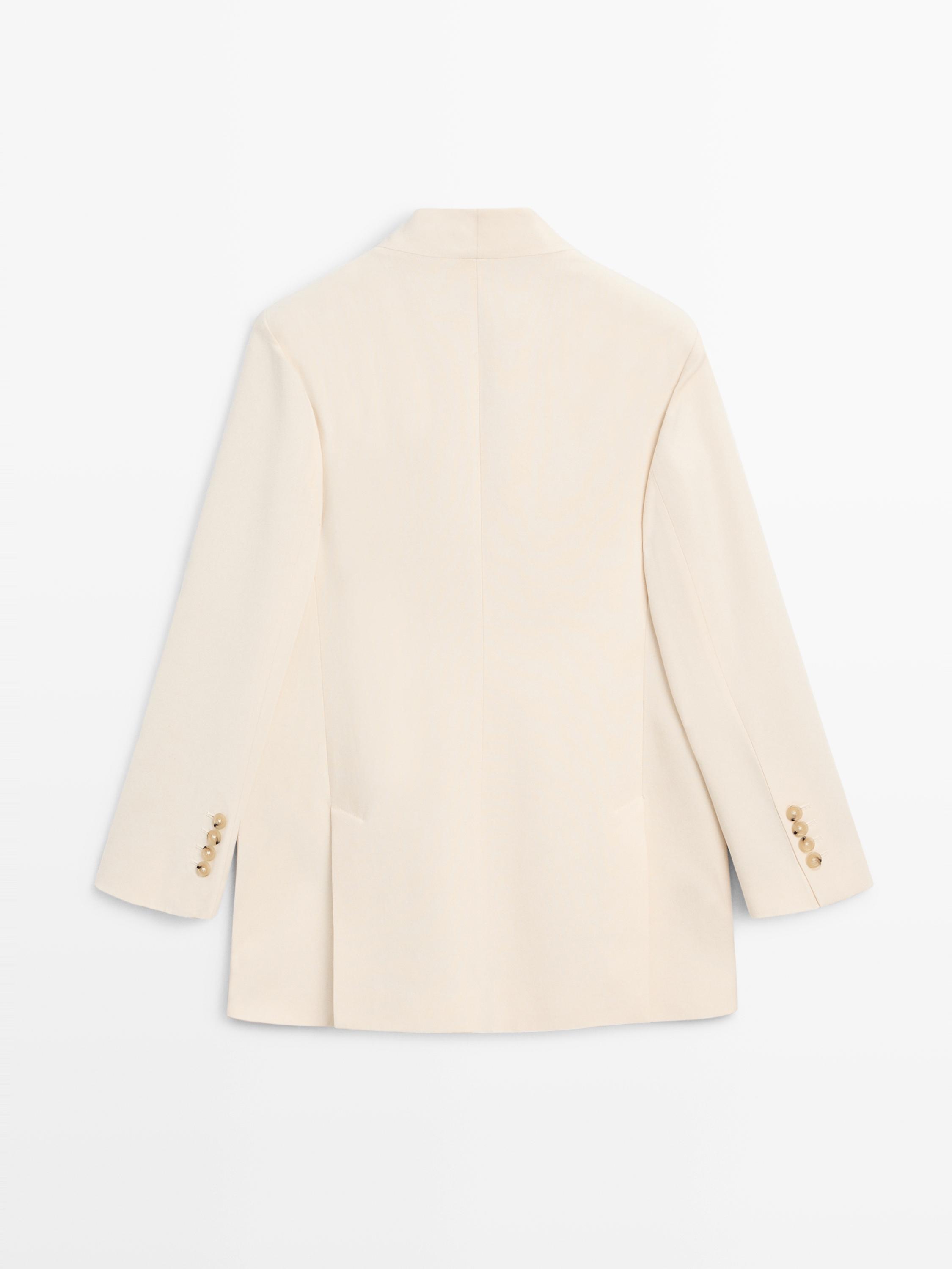 Saten dik yaka blazer