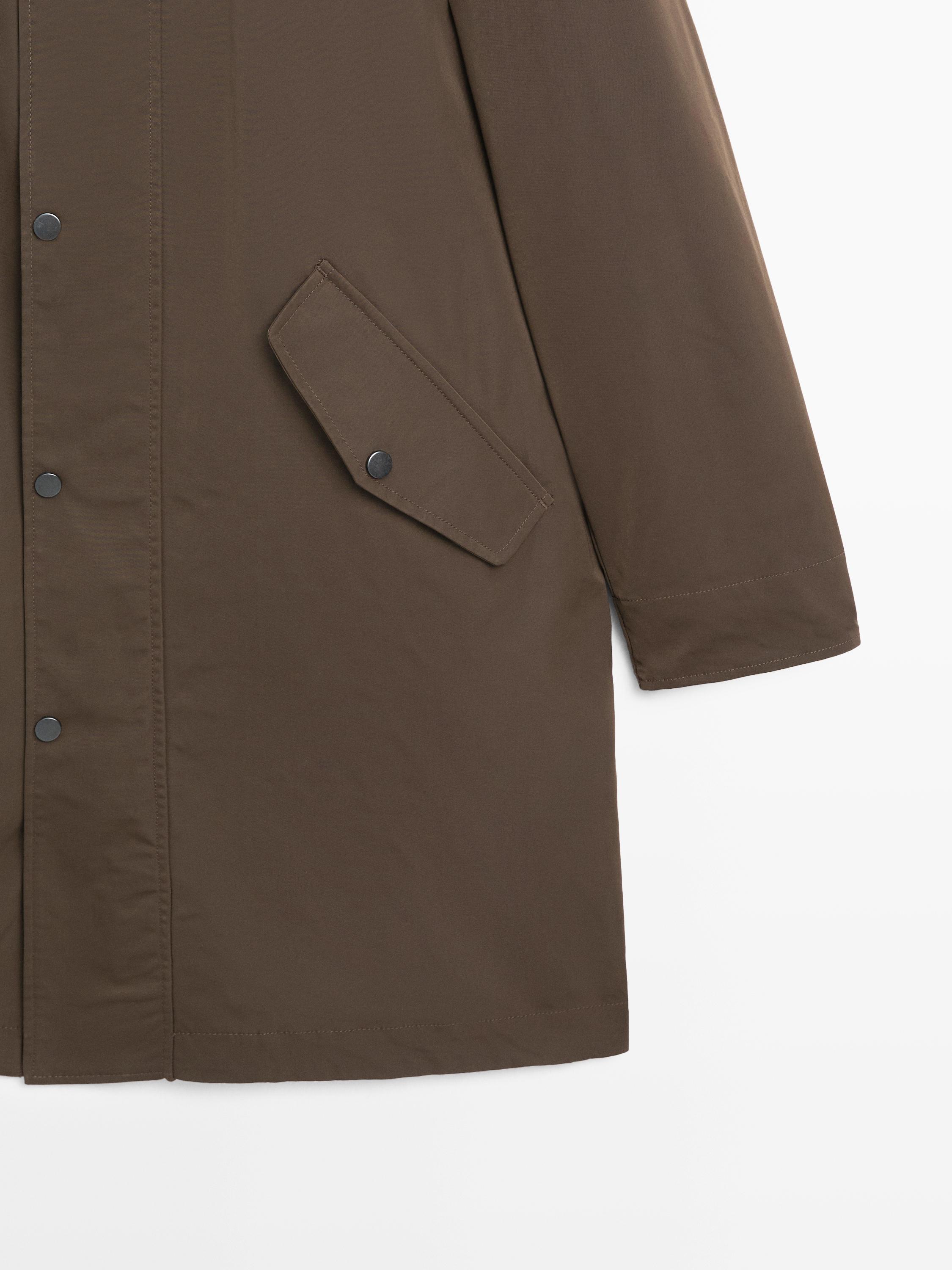 Long technical parka with detachable interior — CAREY