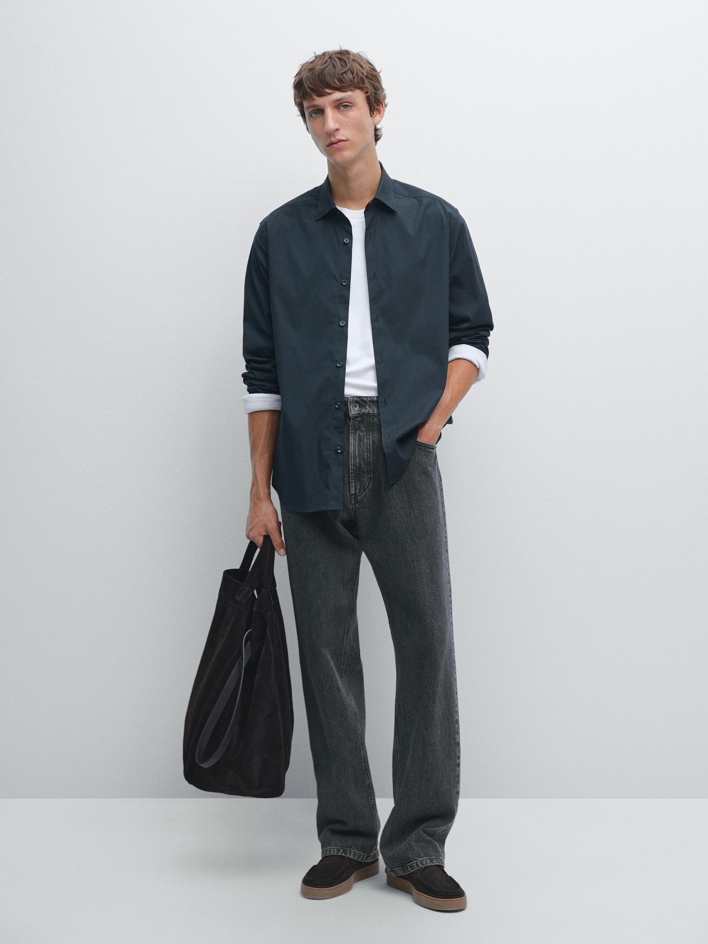 Slim fit stretch overhemd