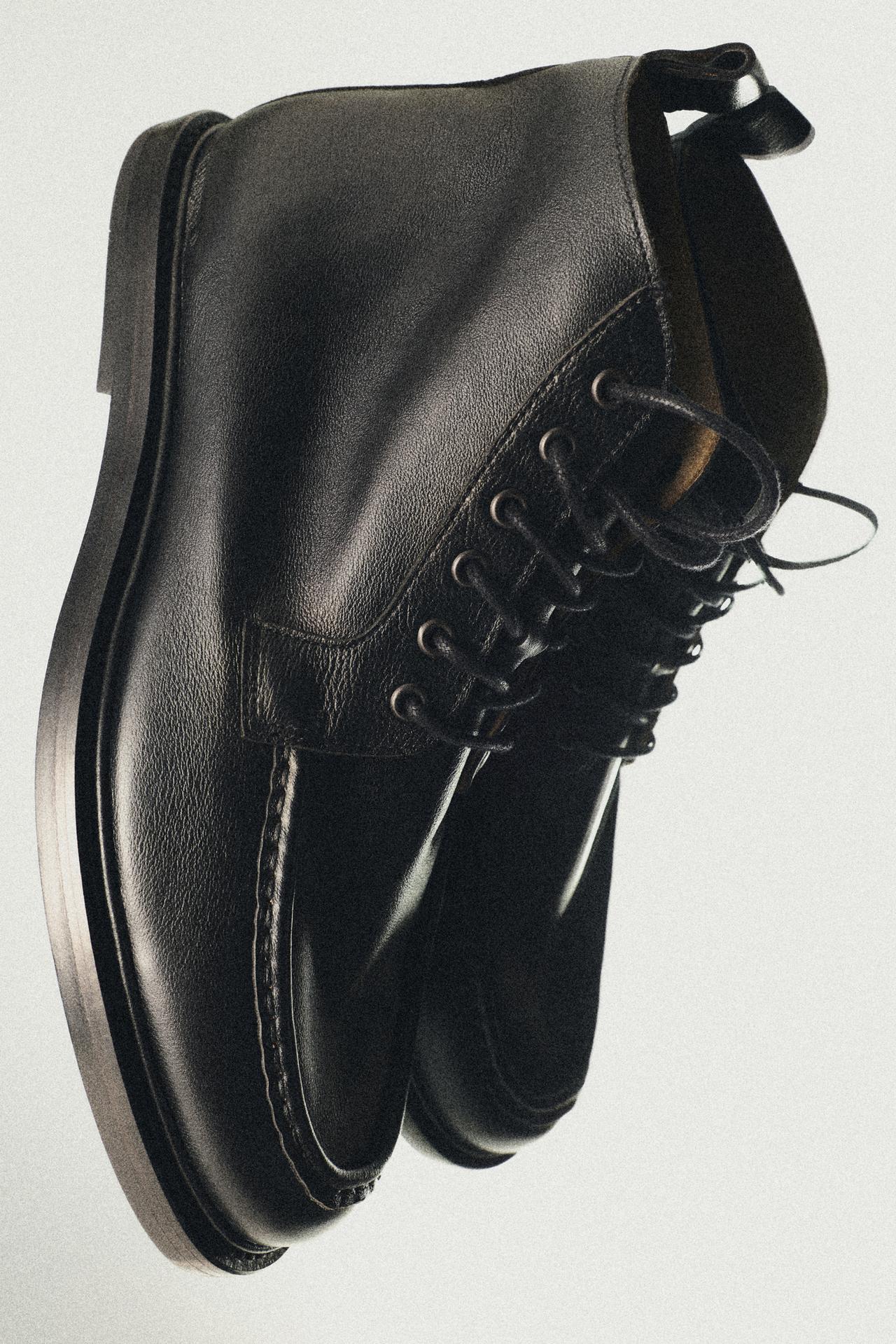 Soft leather lace-up ankle boot - LIMITED EDITION — BLACK