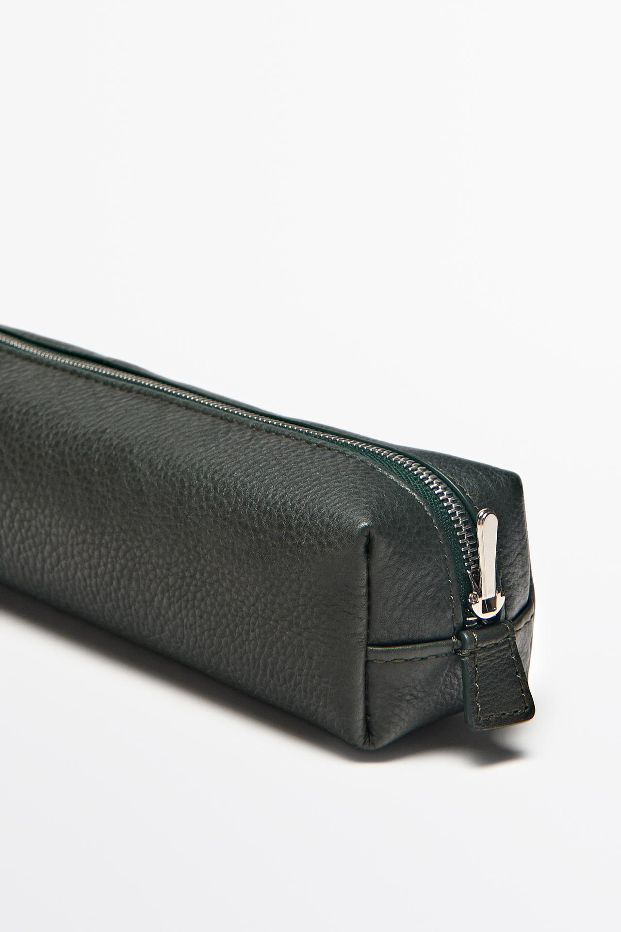Nappa leather zip pouch — BOTTLE