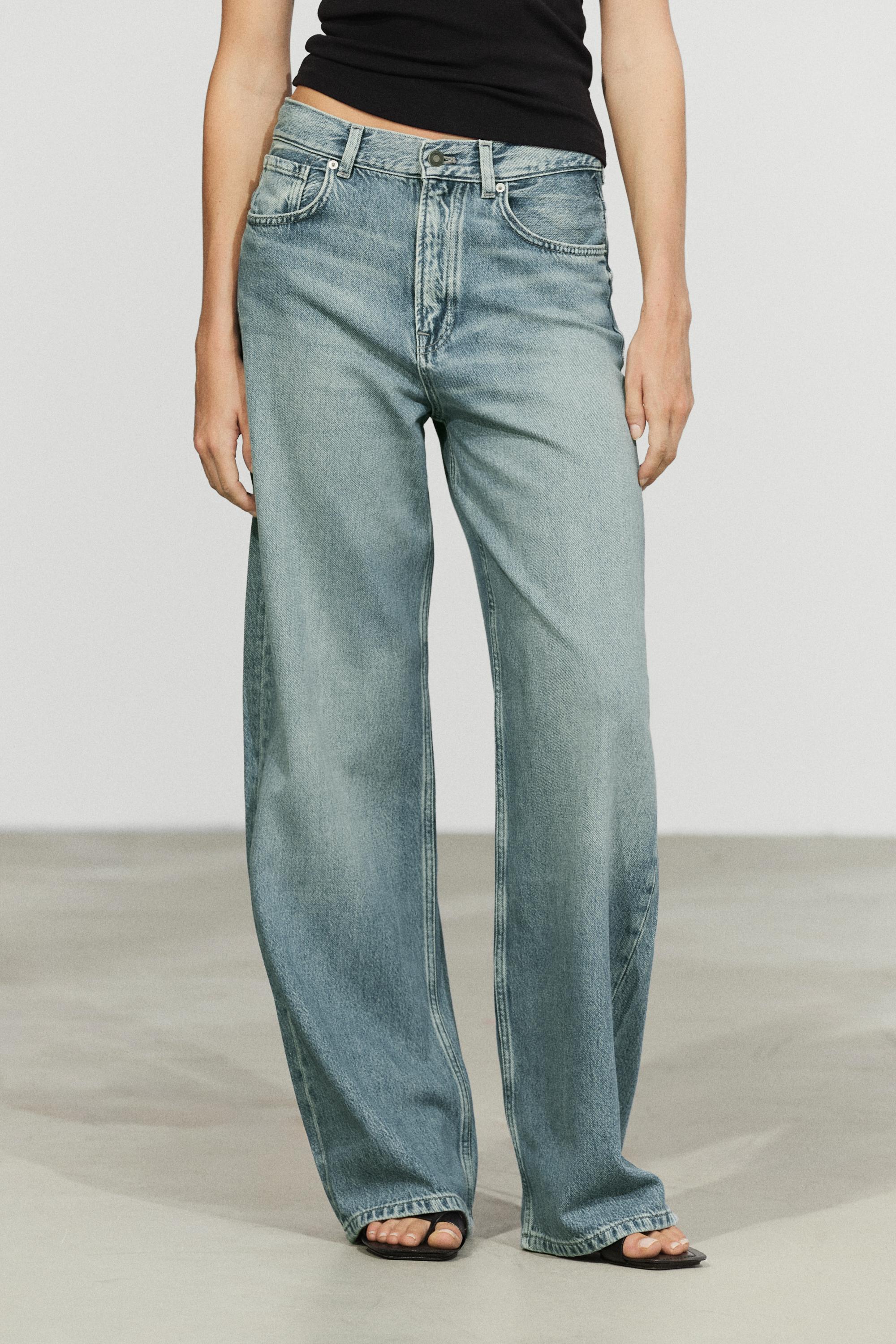 High-waist wide-leg jeans — BLUE