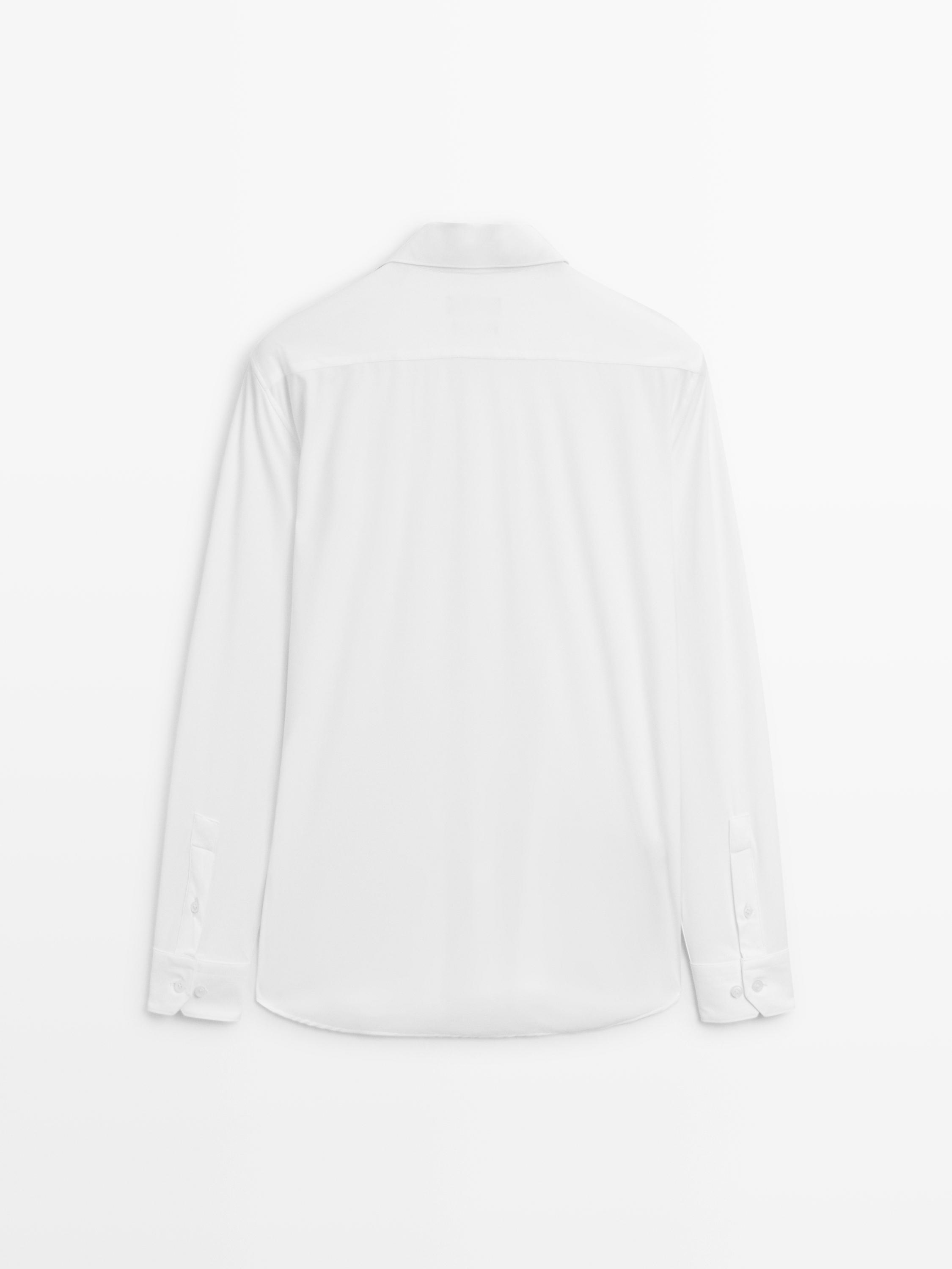 Slim fit stretch shirt — WHITE