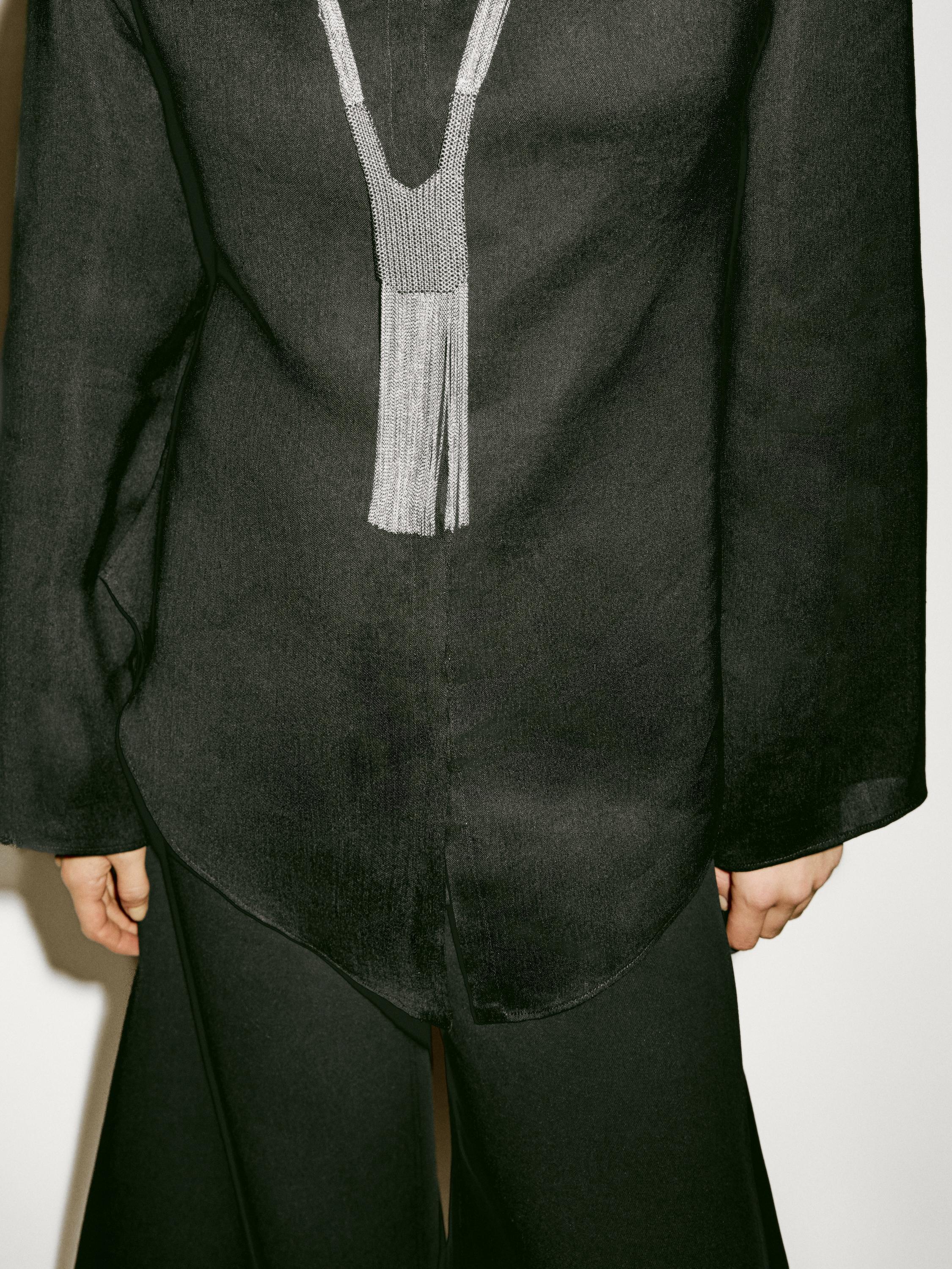 Linen blend boat neck shirt - Limited Edition