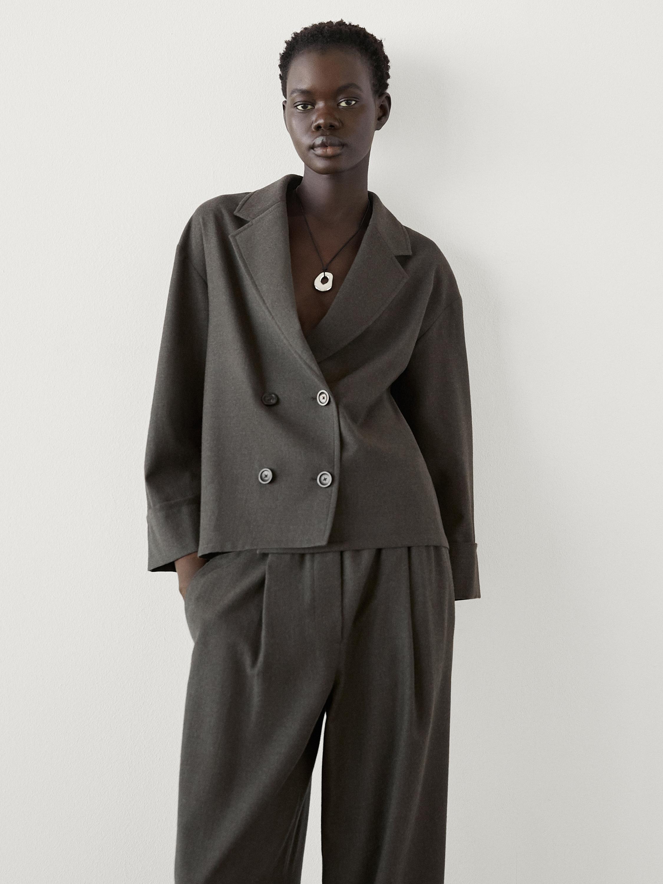 Blazer cache-cœur 100 % laine