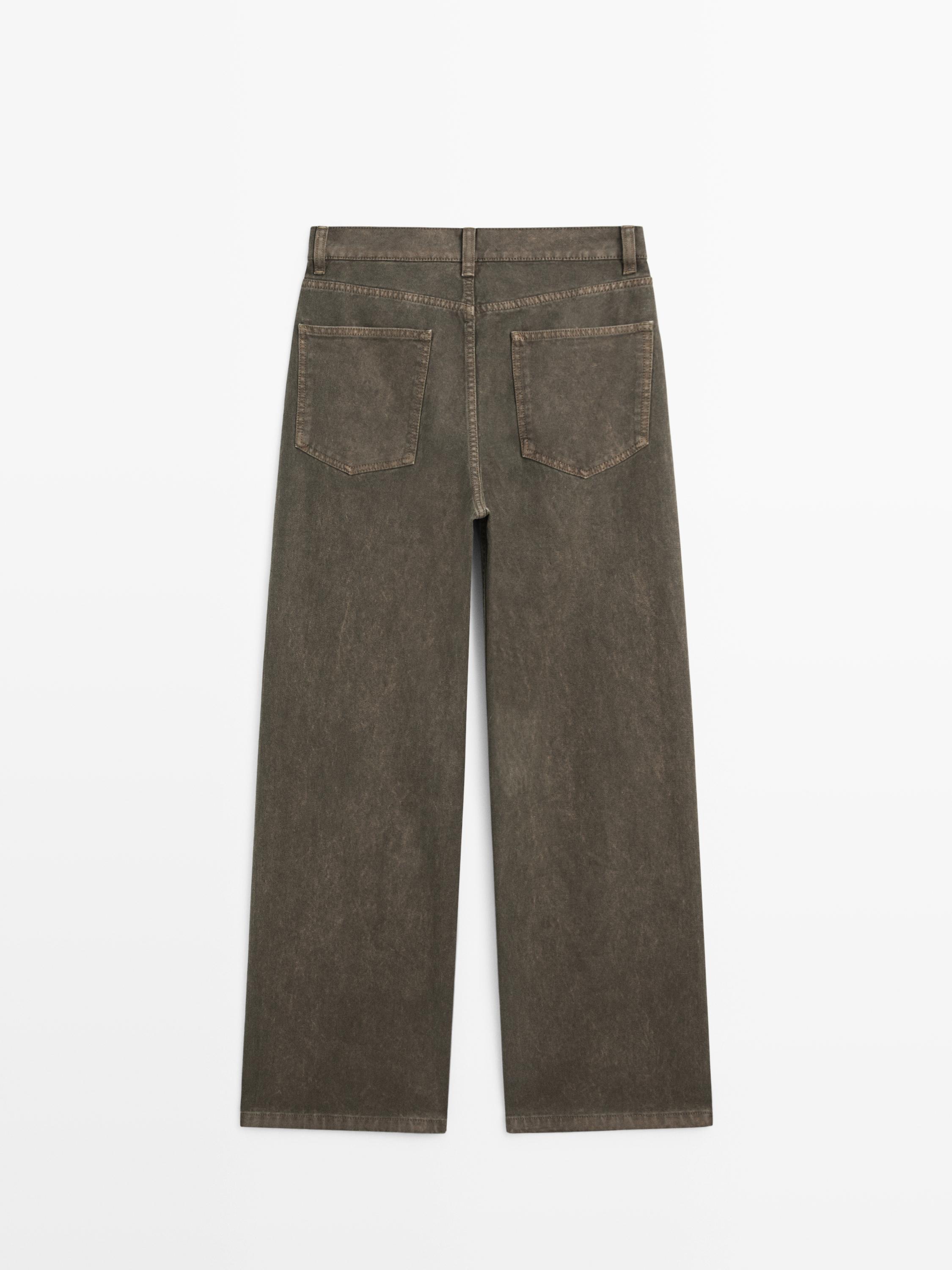 Wide-leg jeans — DARK KHAKI