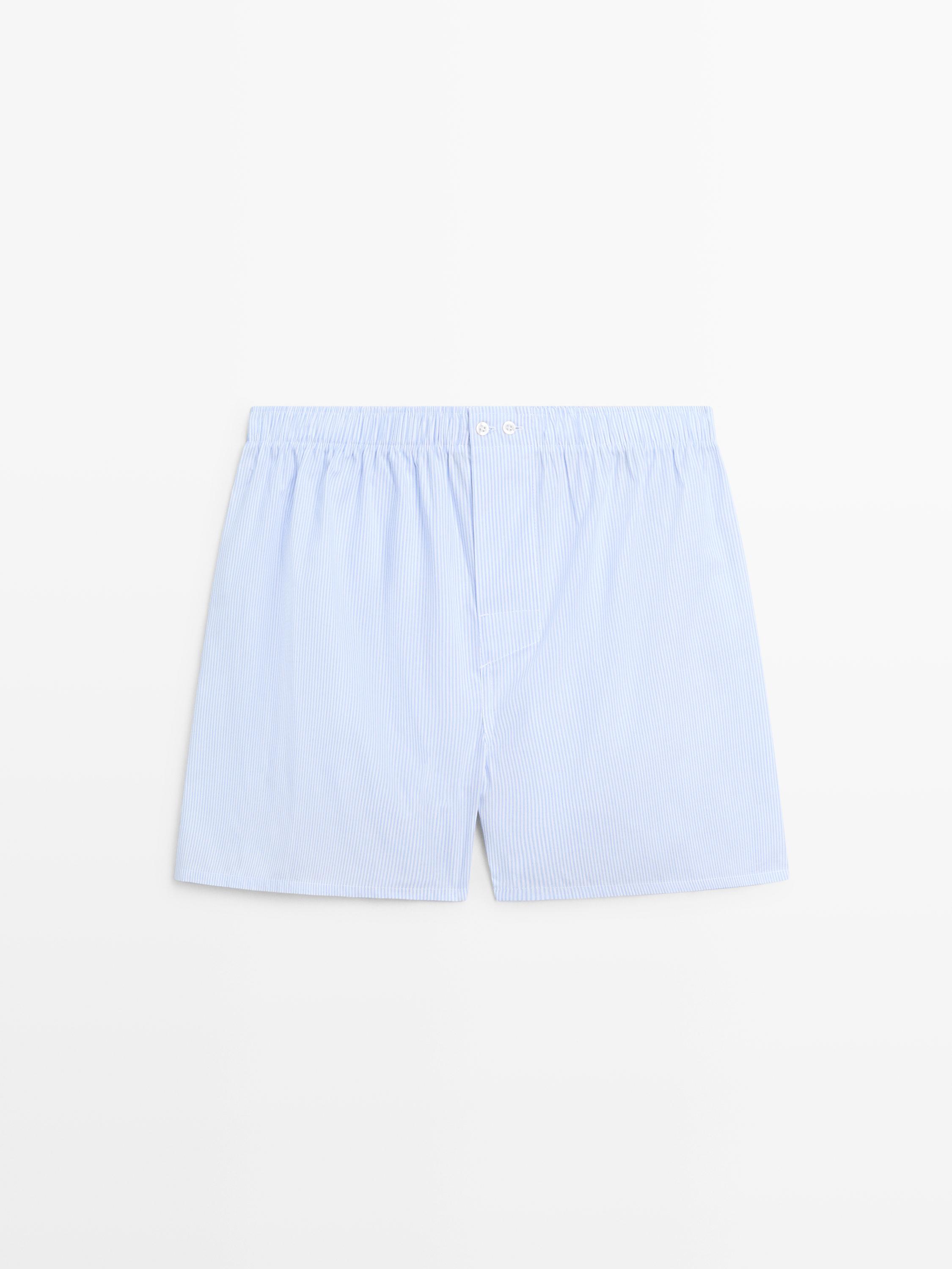 Stripete boksershorts i 100 % bomull