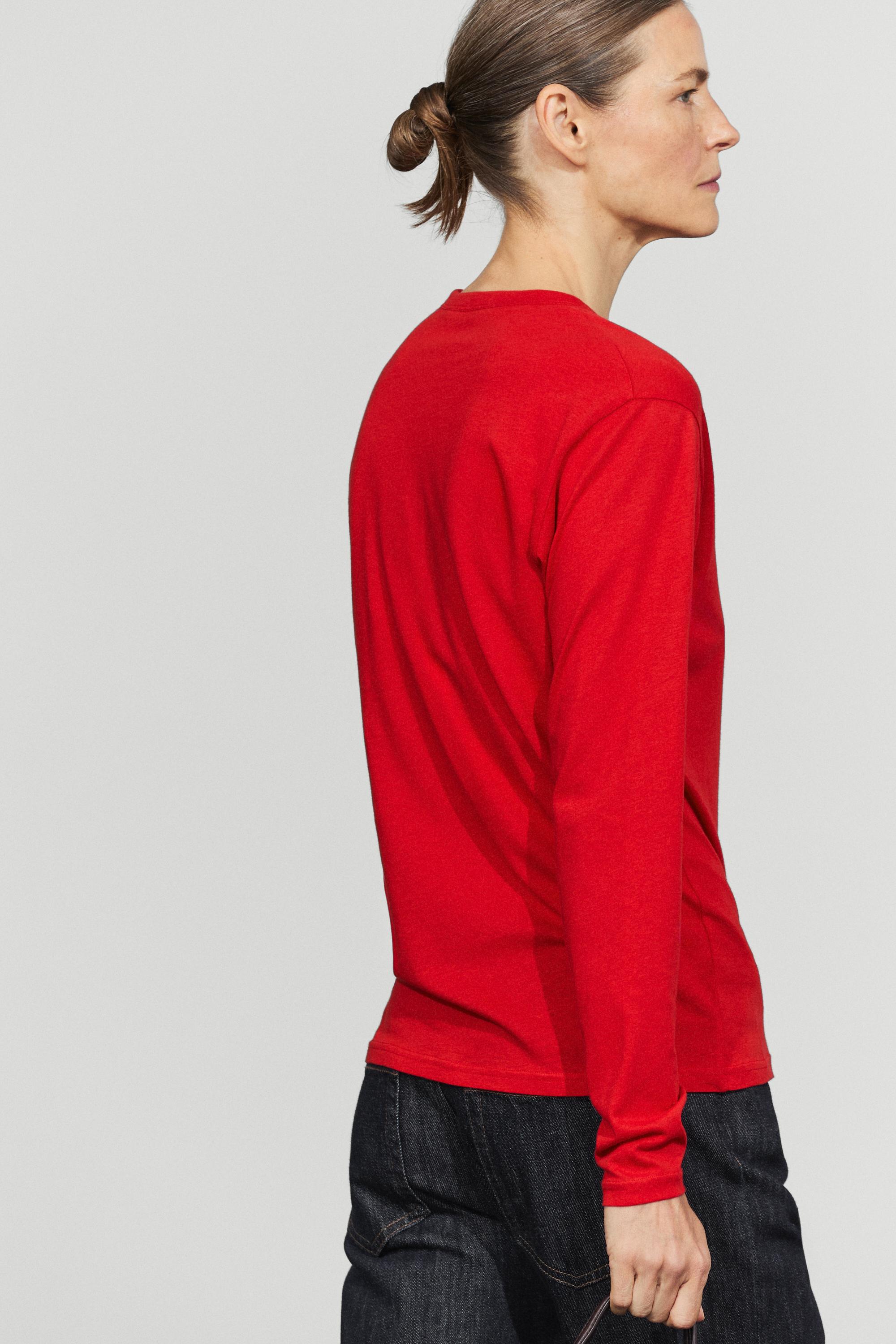 100% cotton long sleeve T-shirt — DARK PINK