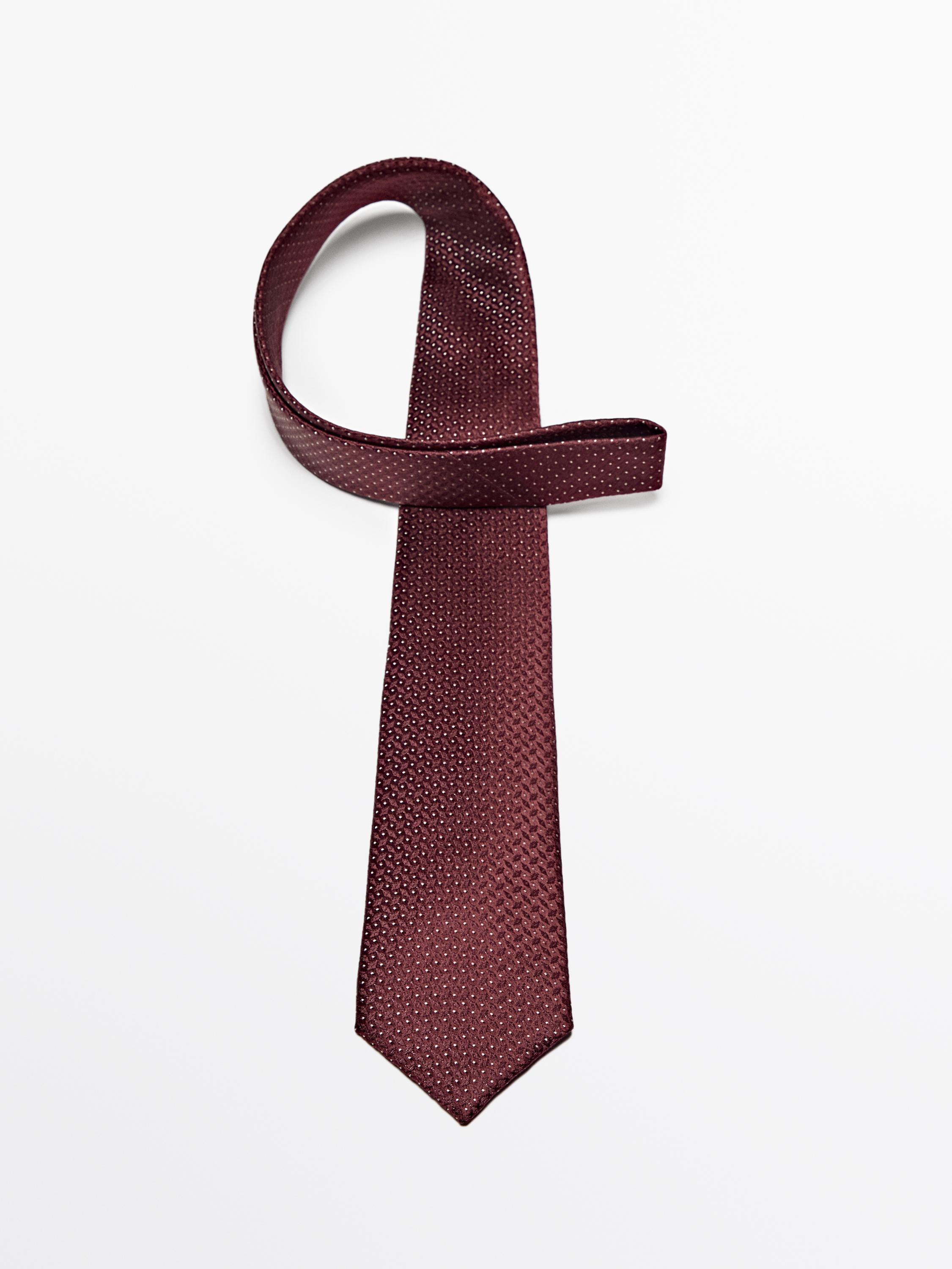100% mulberry silk polka dot tie