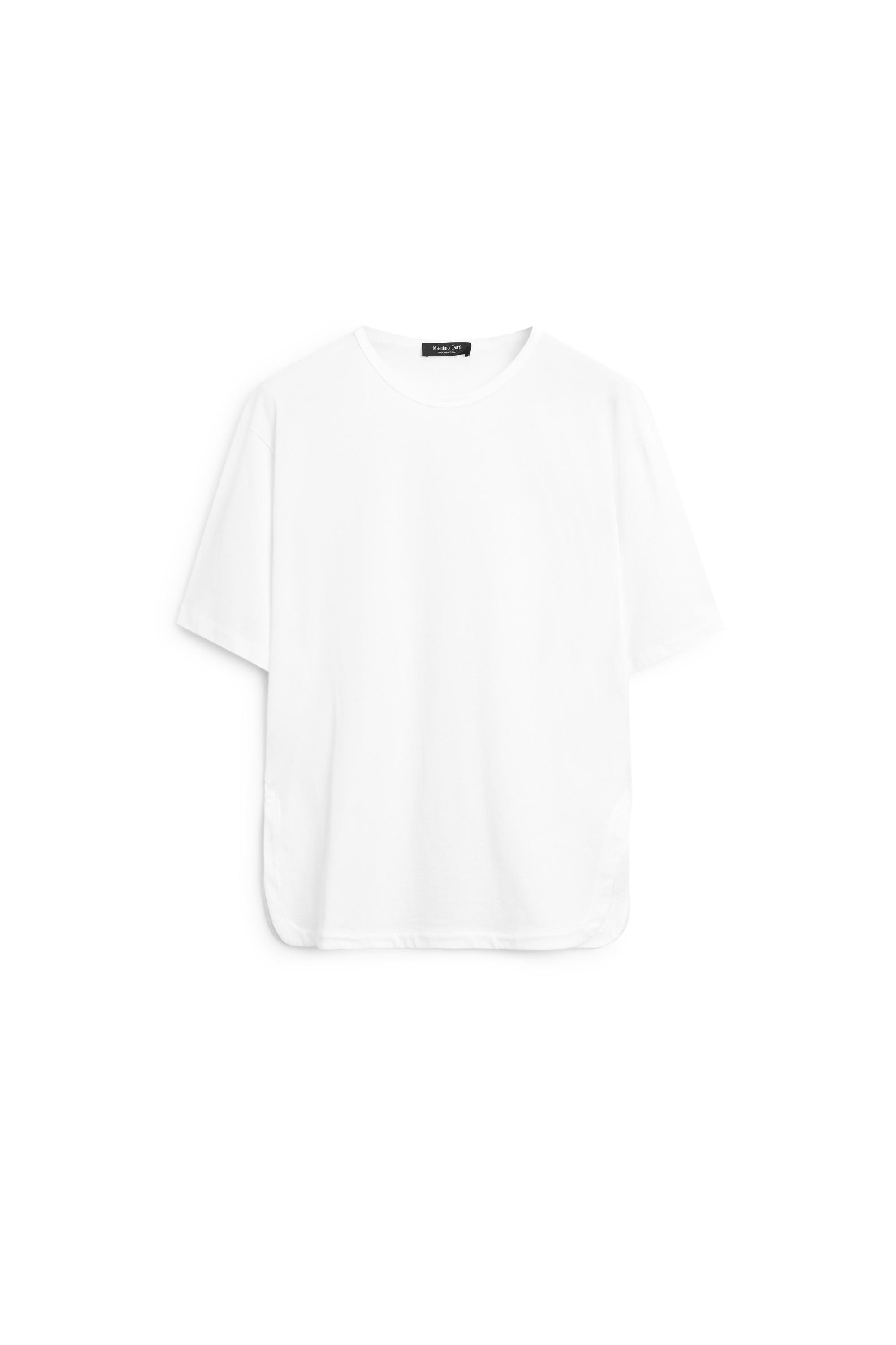 Flowing 100% cotton T-shirt — WHITE