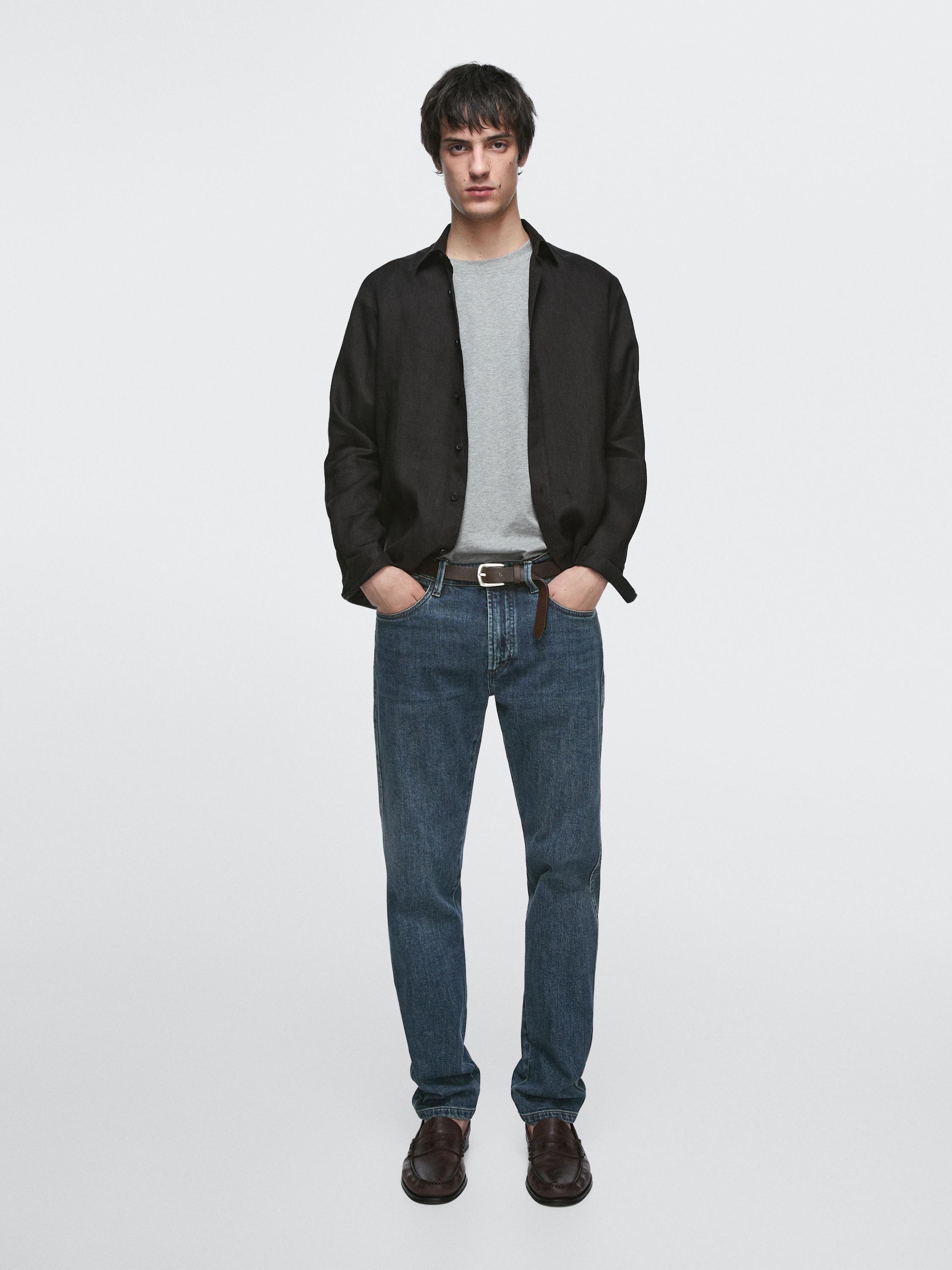 Slim fit jeans Deep Blue, Light Blue, Dark Blue Trousers | Massimo Dutti Slim fit jeans Deep Blue, Light Blue, Dark Blue Trousers | Massimo Dutti