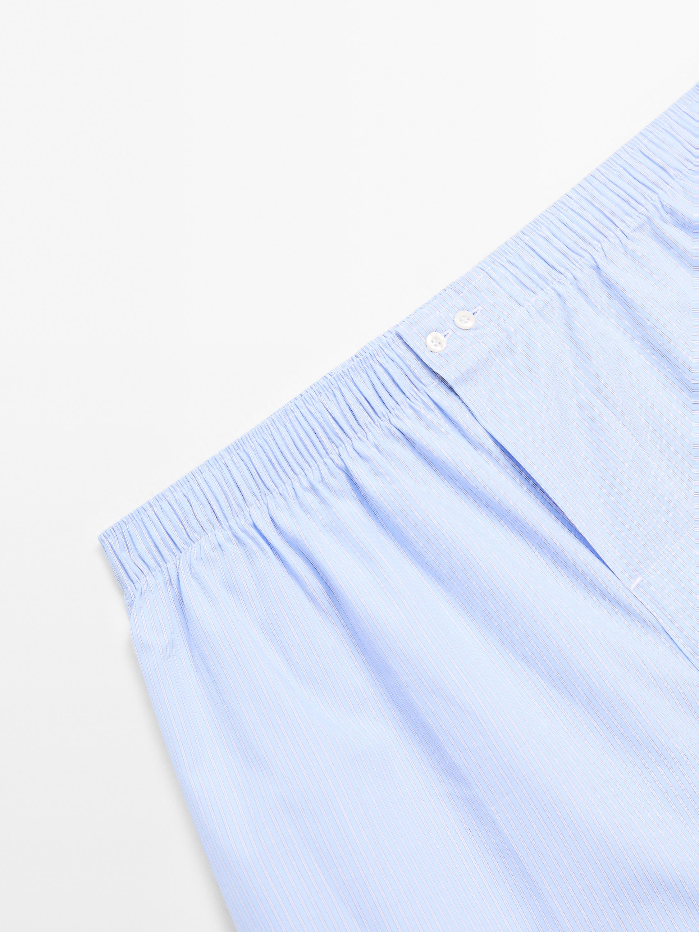 Striped print boxers