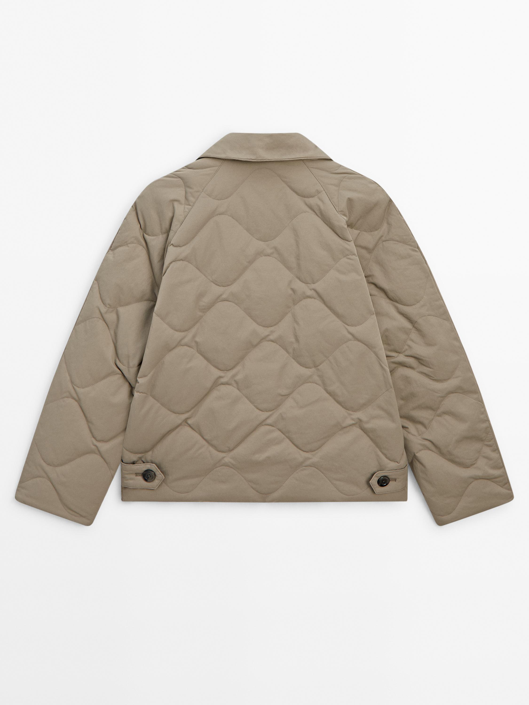 Wavy down puffer jacket