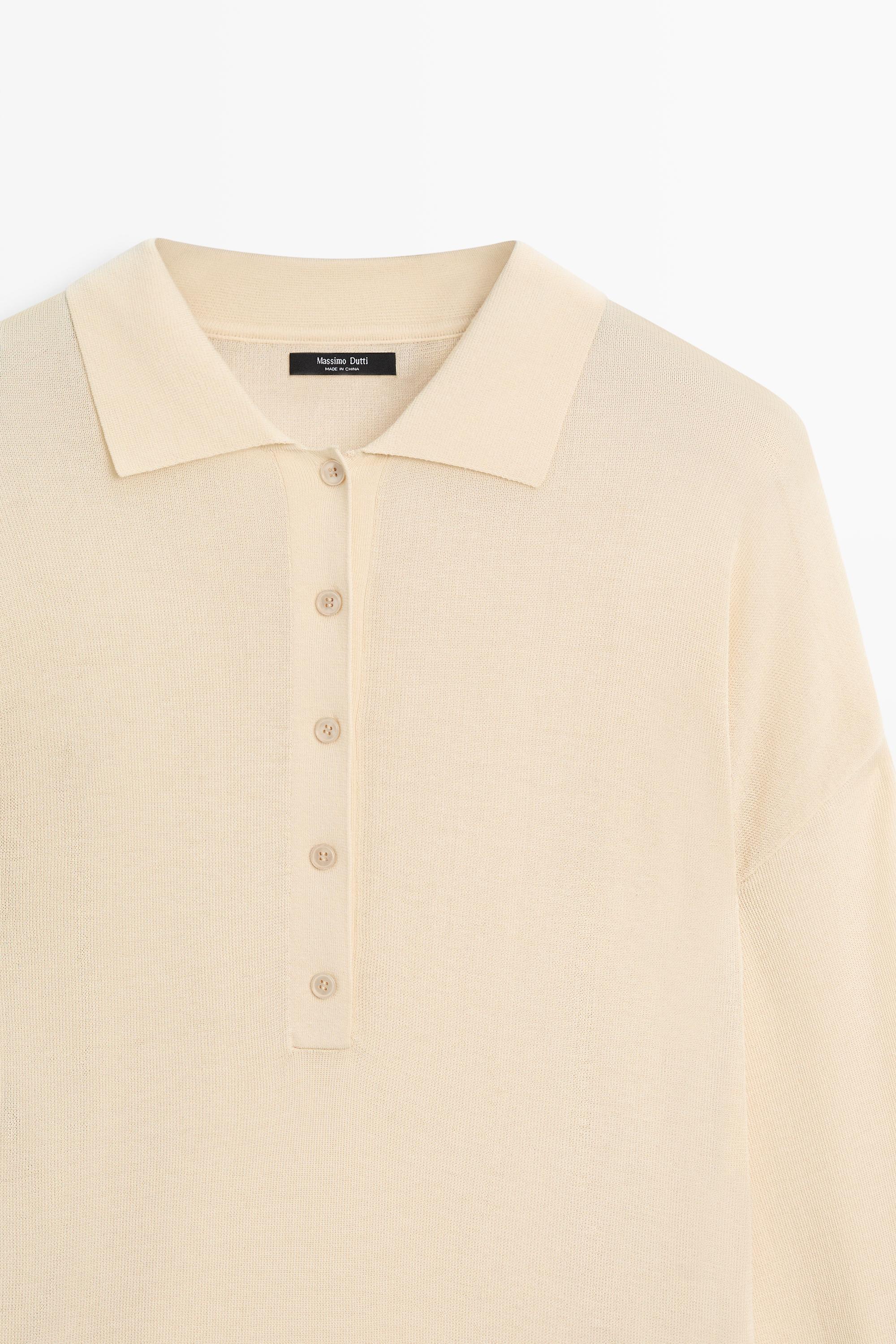 Polo collar sweater — IVORY
