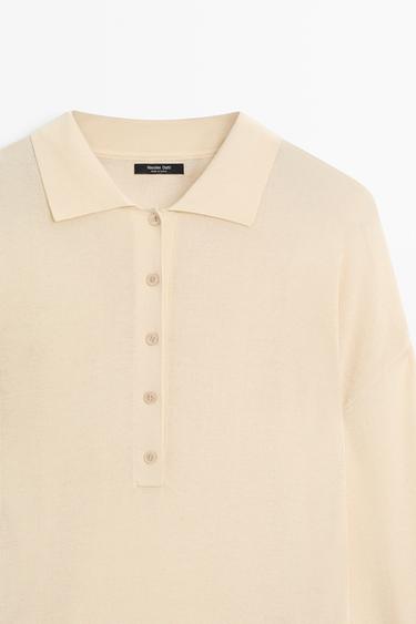 Polo collar sweater — IVORY 9