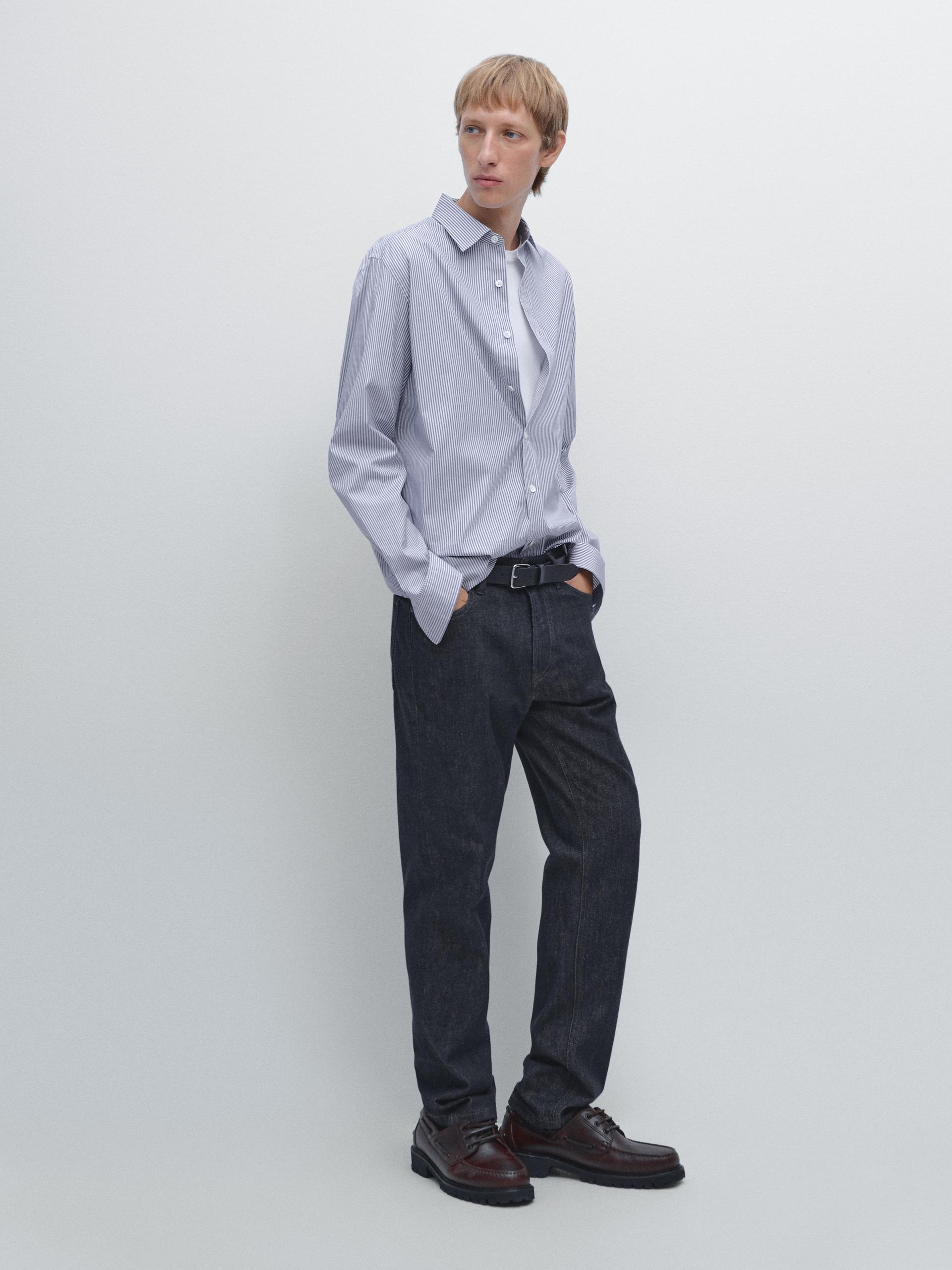 Jeans Tapered Fit - Blu Marino - 29 - Massimo Dutti - Maschile