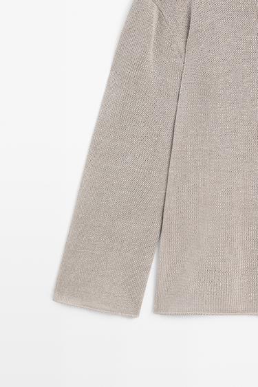 100% mercerised cotton sweater — STONE 7