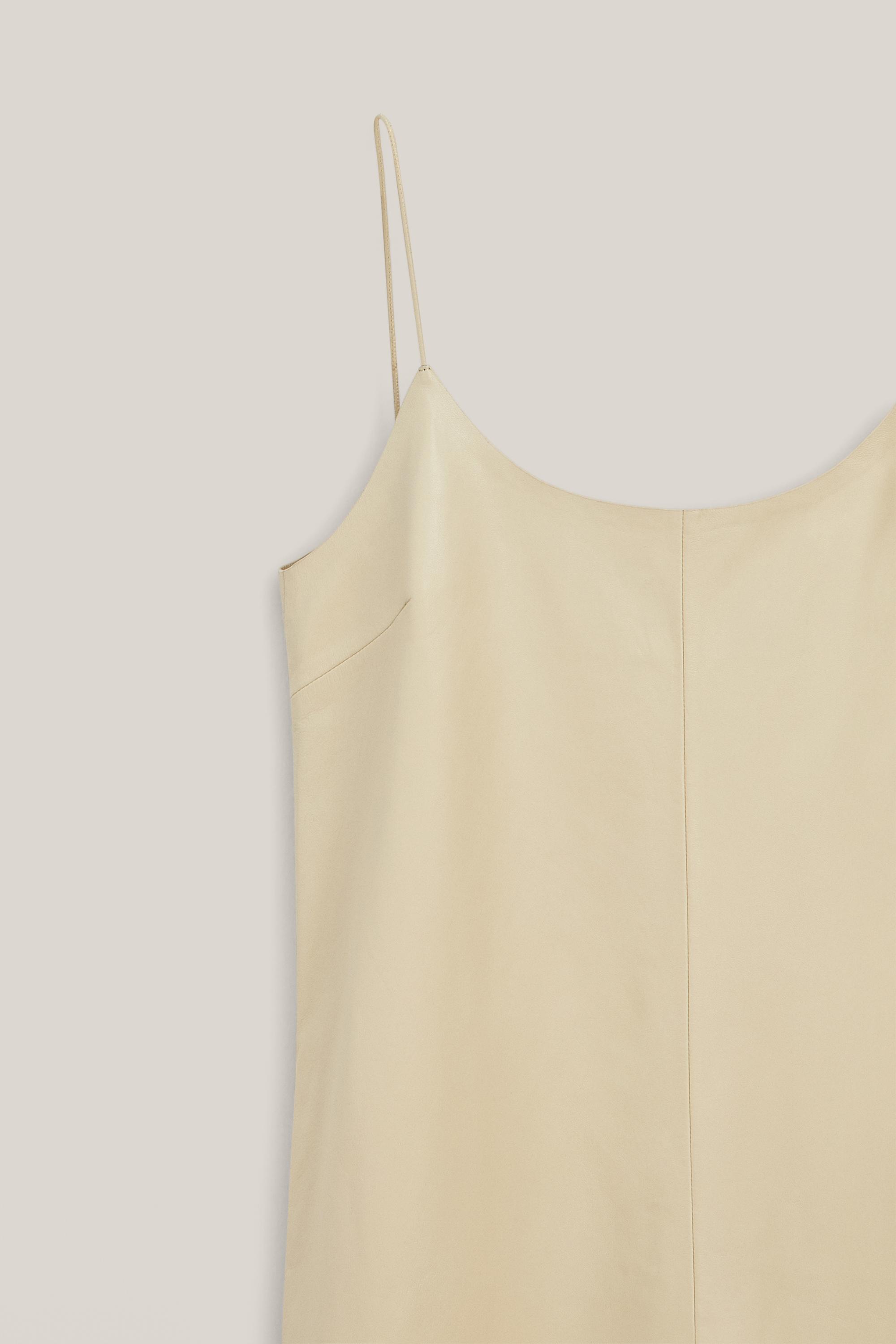 Nappa leather midi dress - LIMITED EDITION — Beige