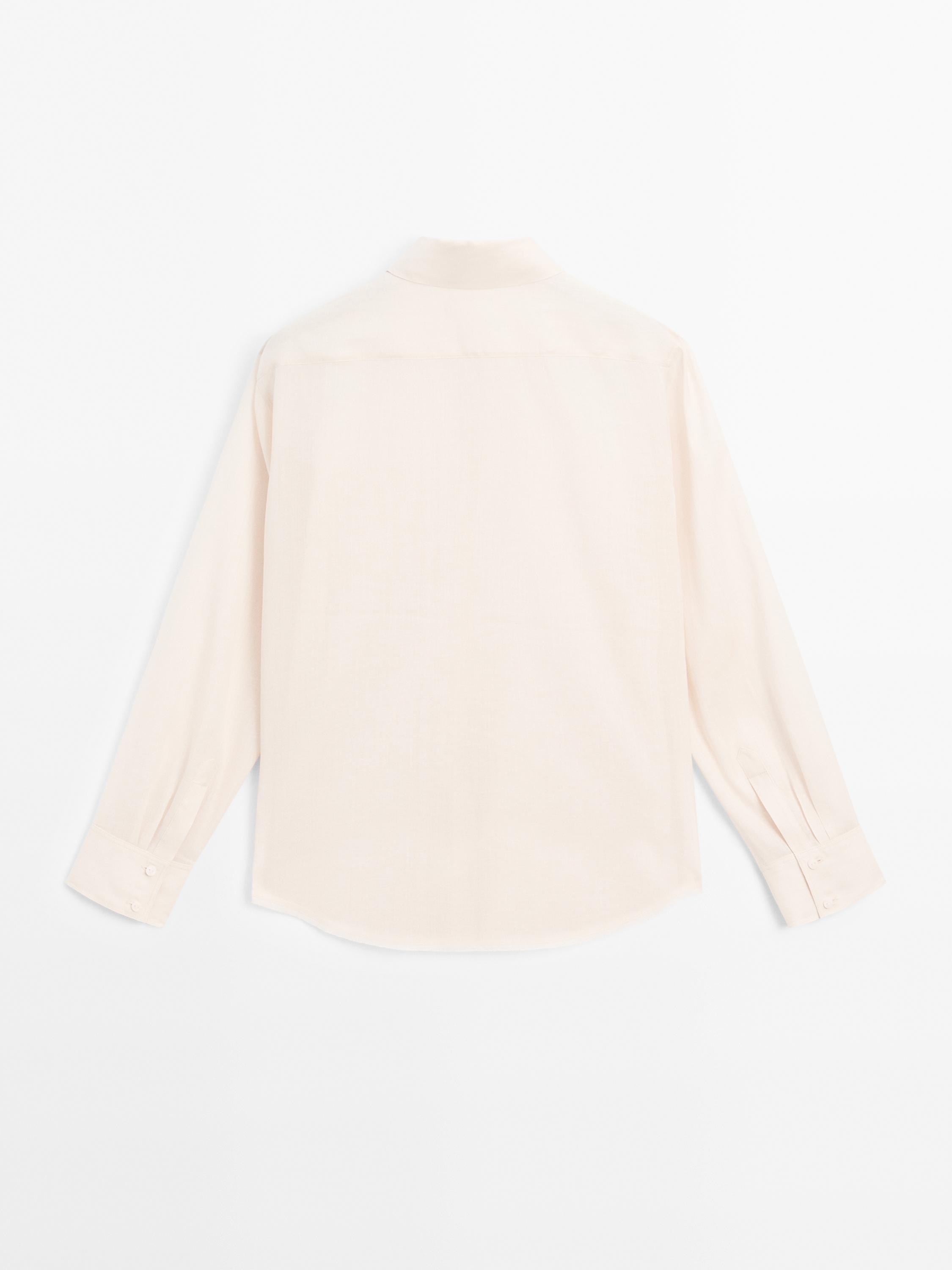 Flowing ramie blend shirt