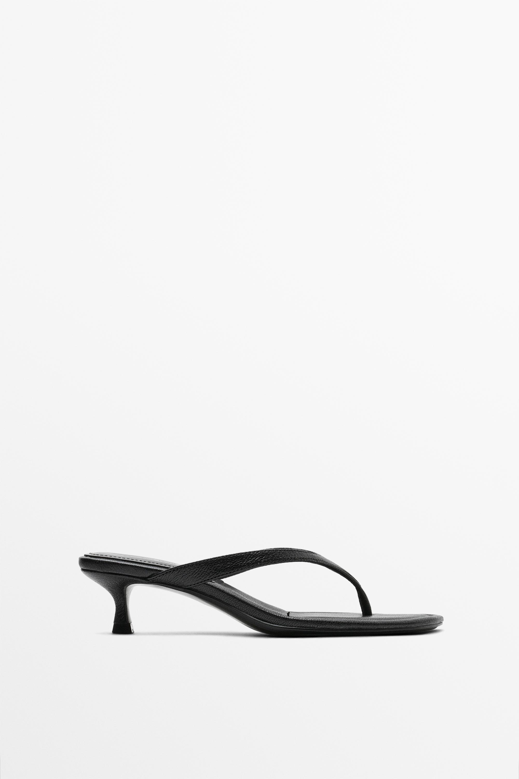 Leather heeled sandal