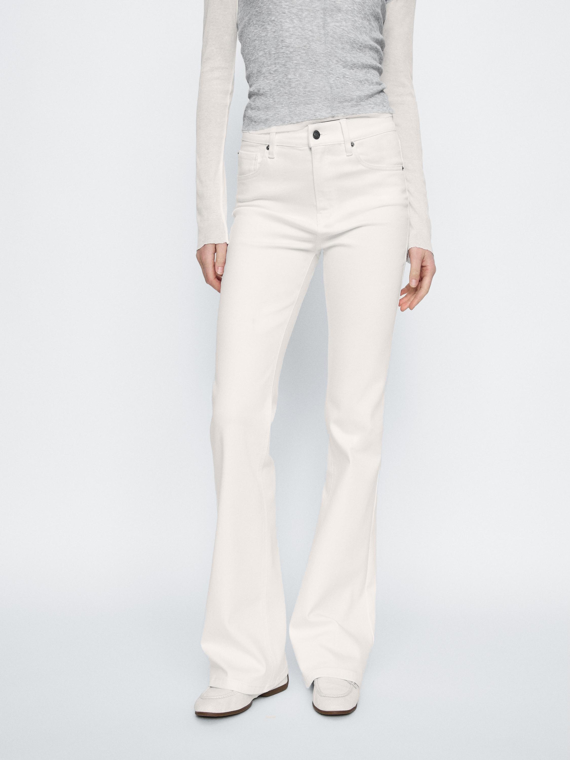 High-waist skinny flared jeans