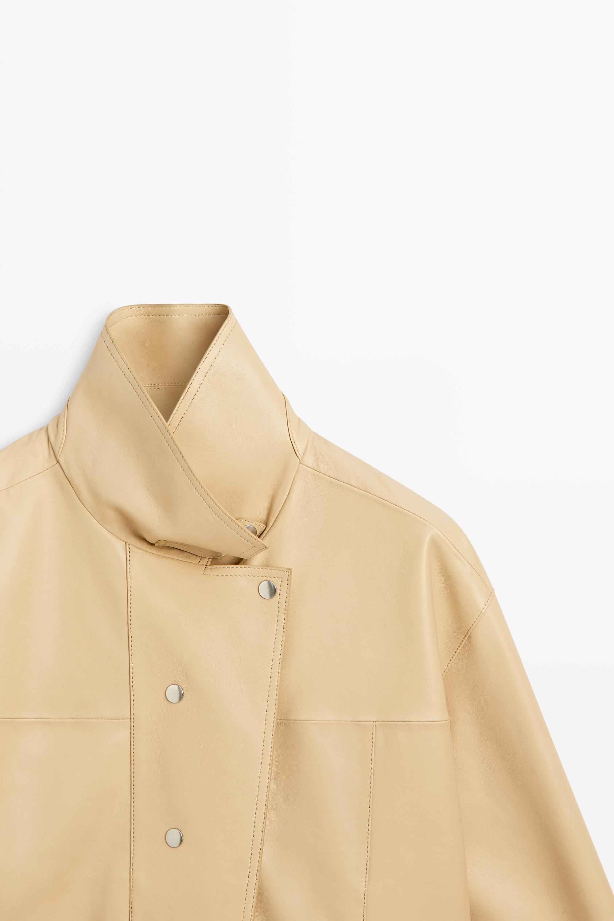 Nappa leather shirt — Vanilla
