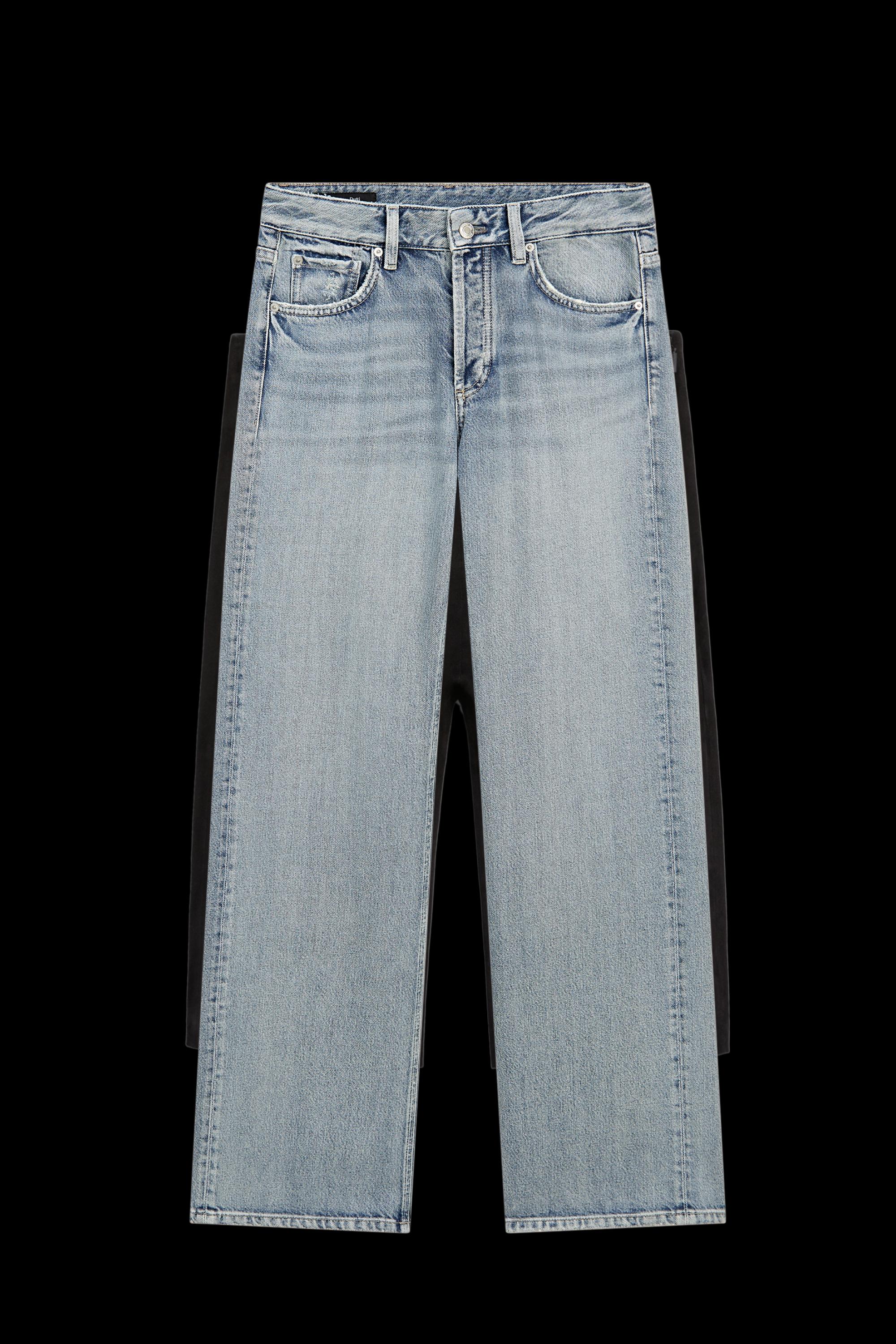 Mid-rise wide-leg jeans — Light Blue