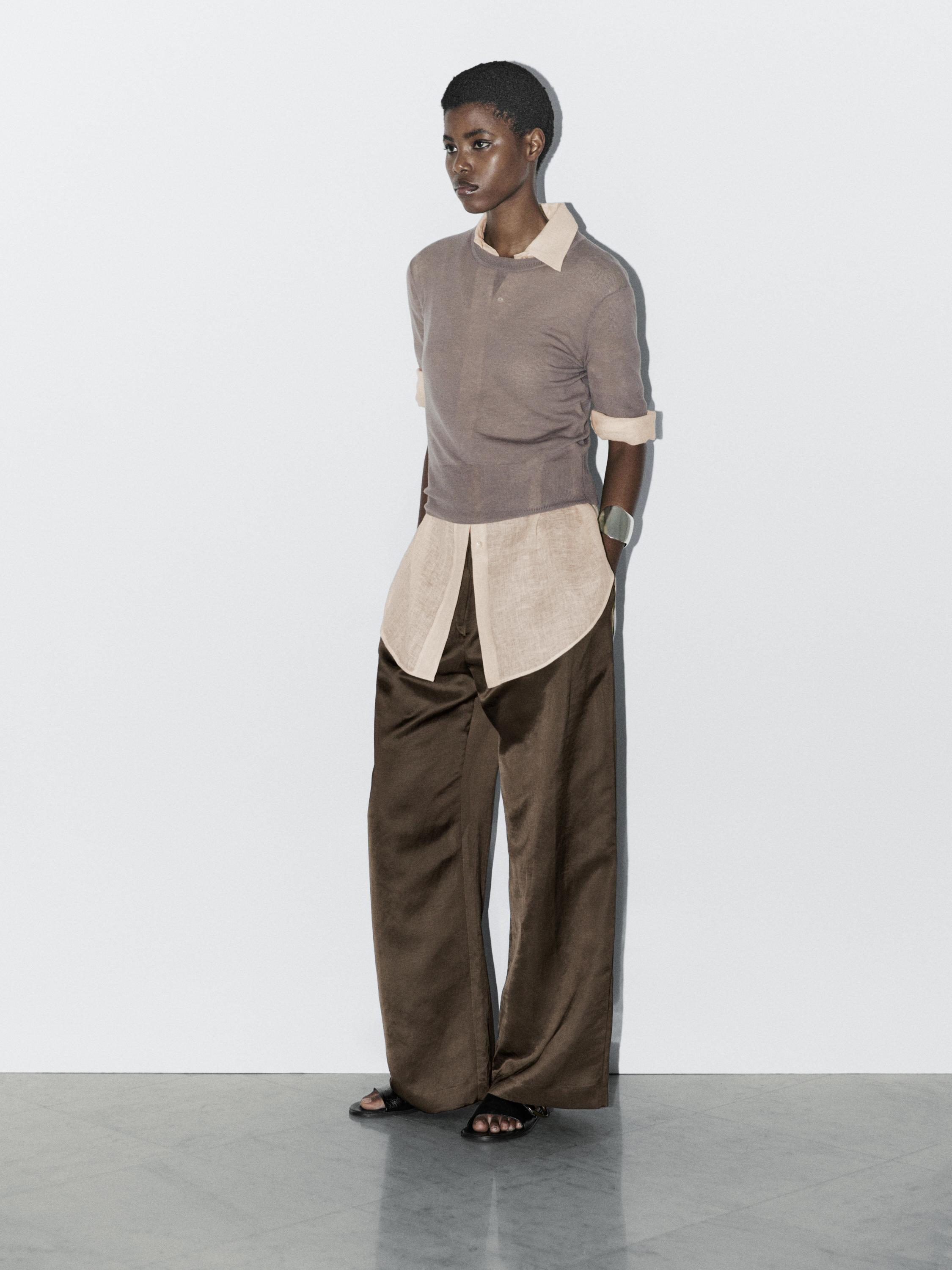 Short sleeve knit sweater - STUDIO