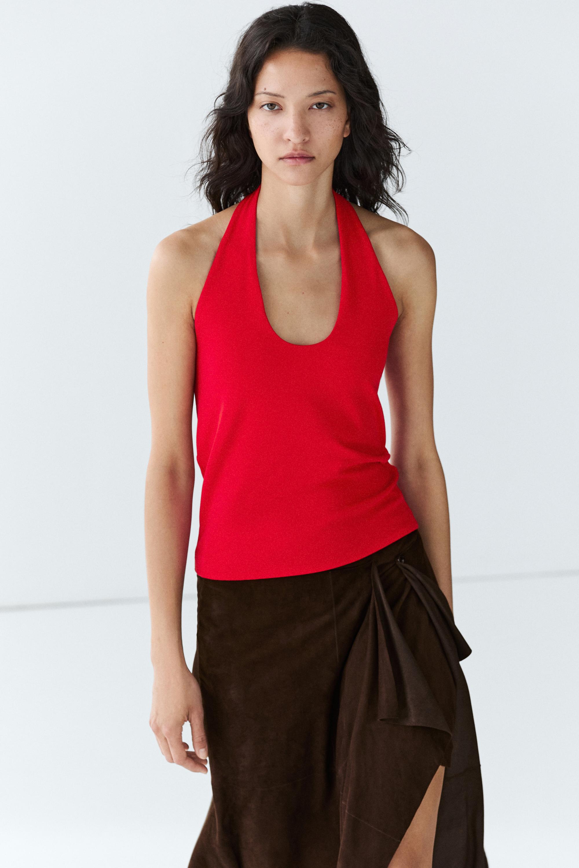 Suede leather midi skirt with ruffle detail — BROWN