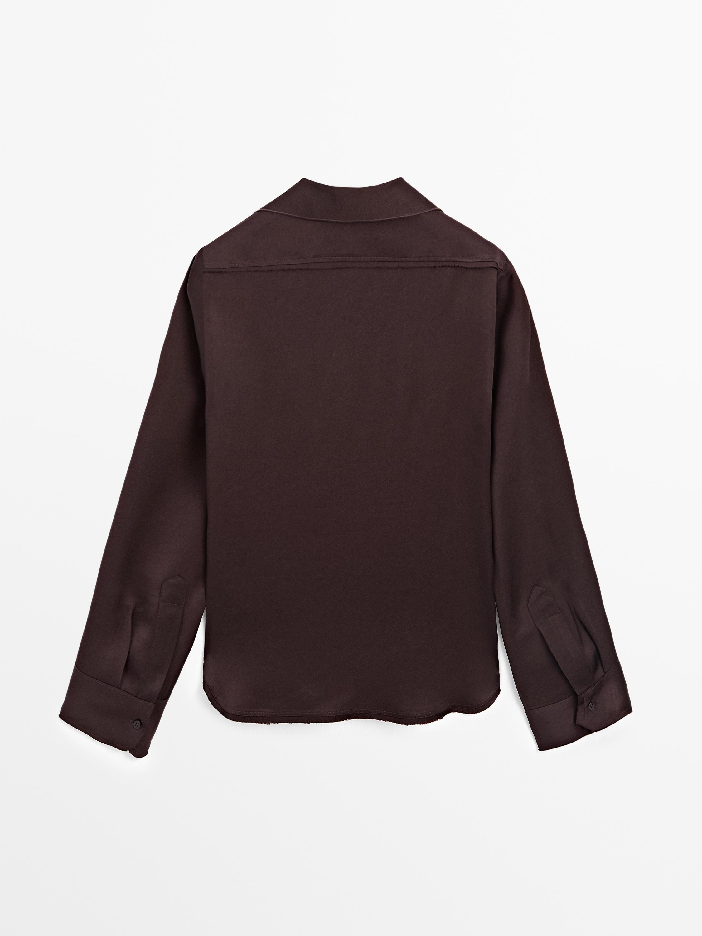 Flowing satin shirt