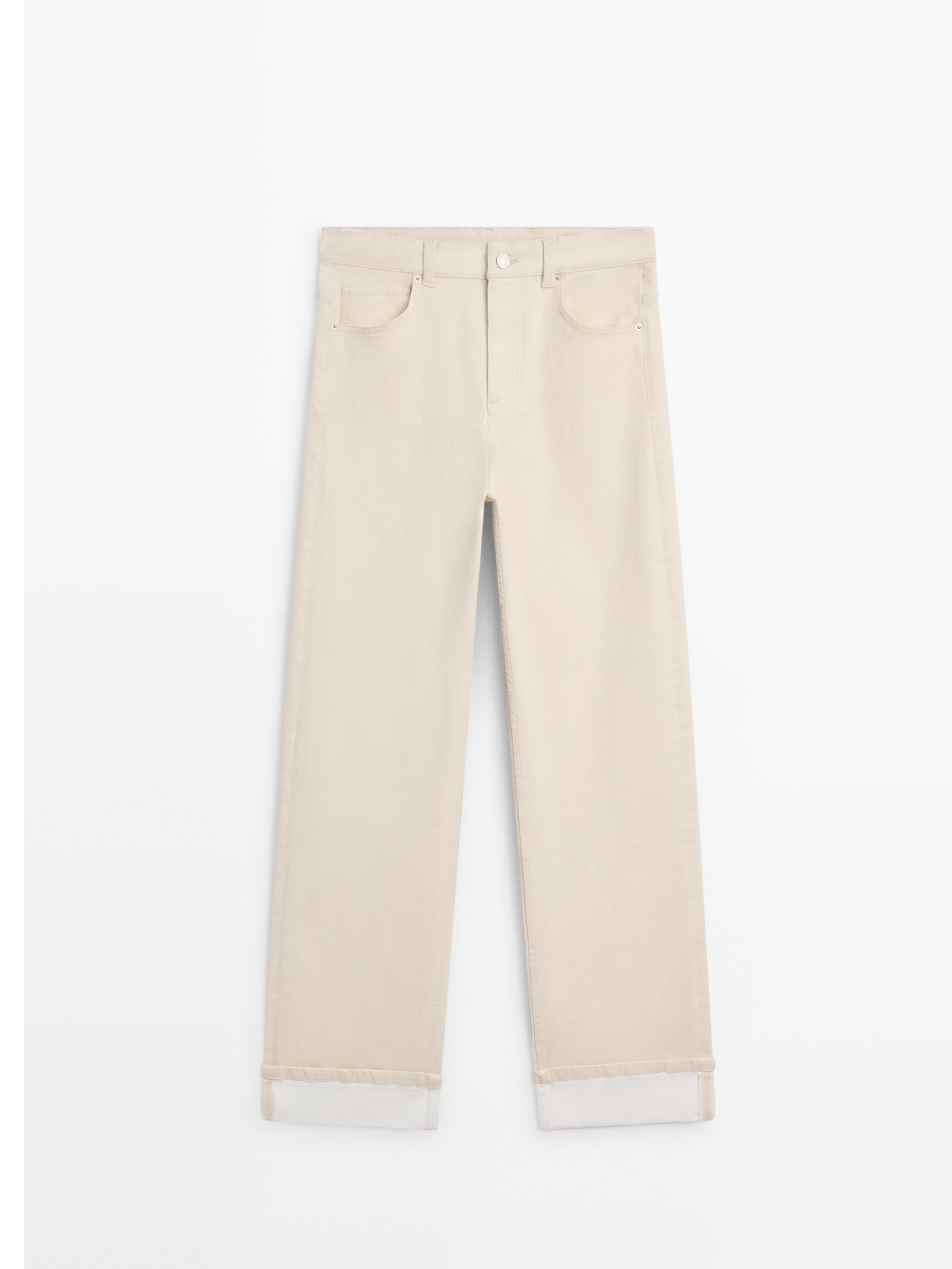 Straight-leg jeans with turn-up hems — CREAM