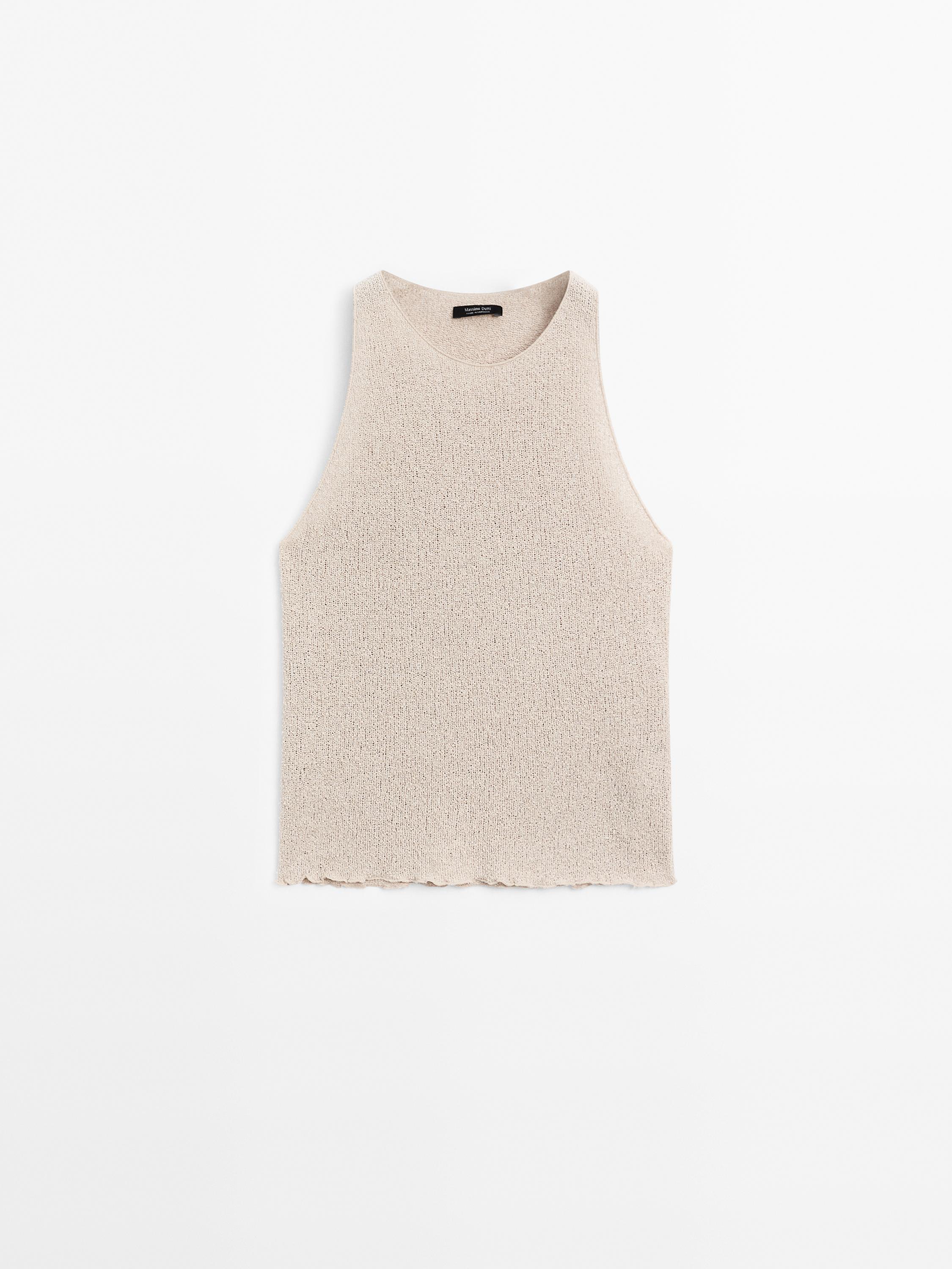 Top halter punto textura