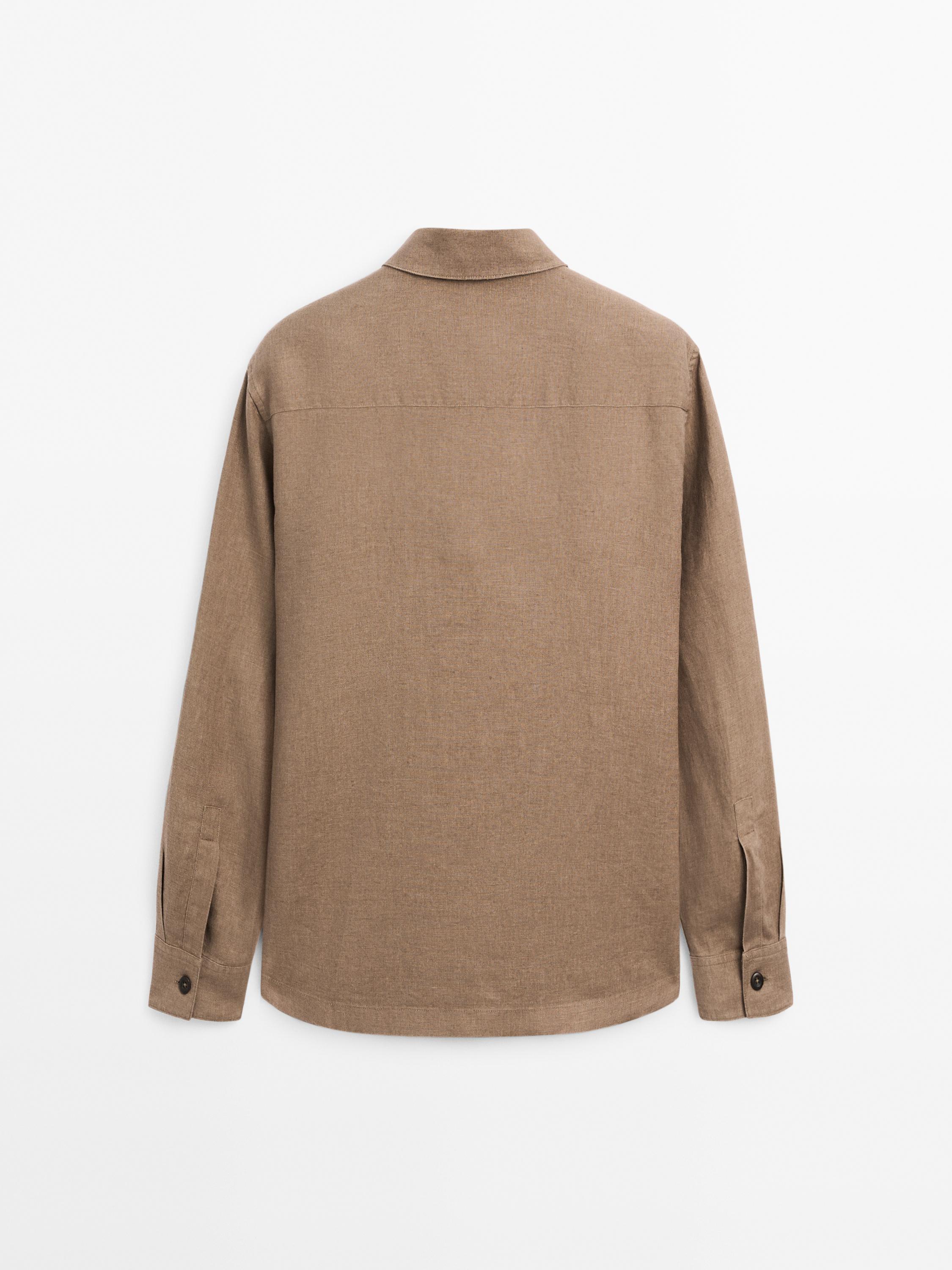 100% linen overshirt