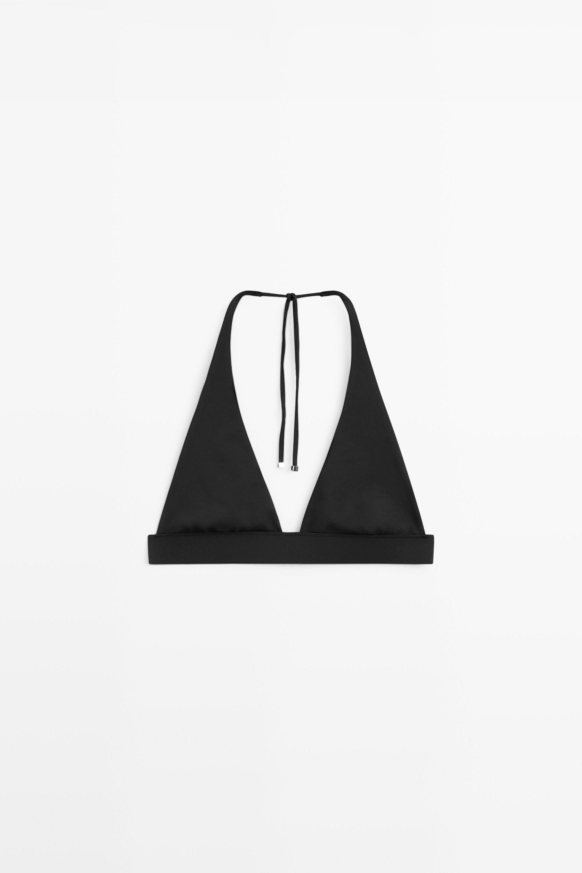 Triangle bikini top — BLACK