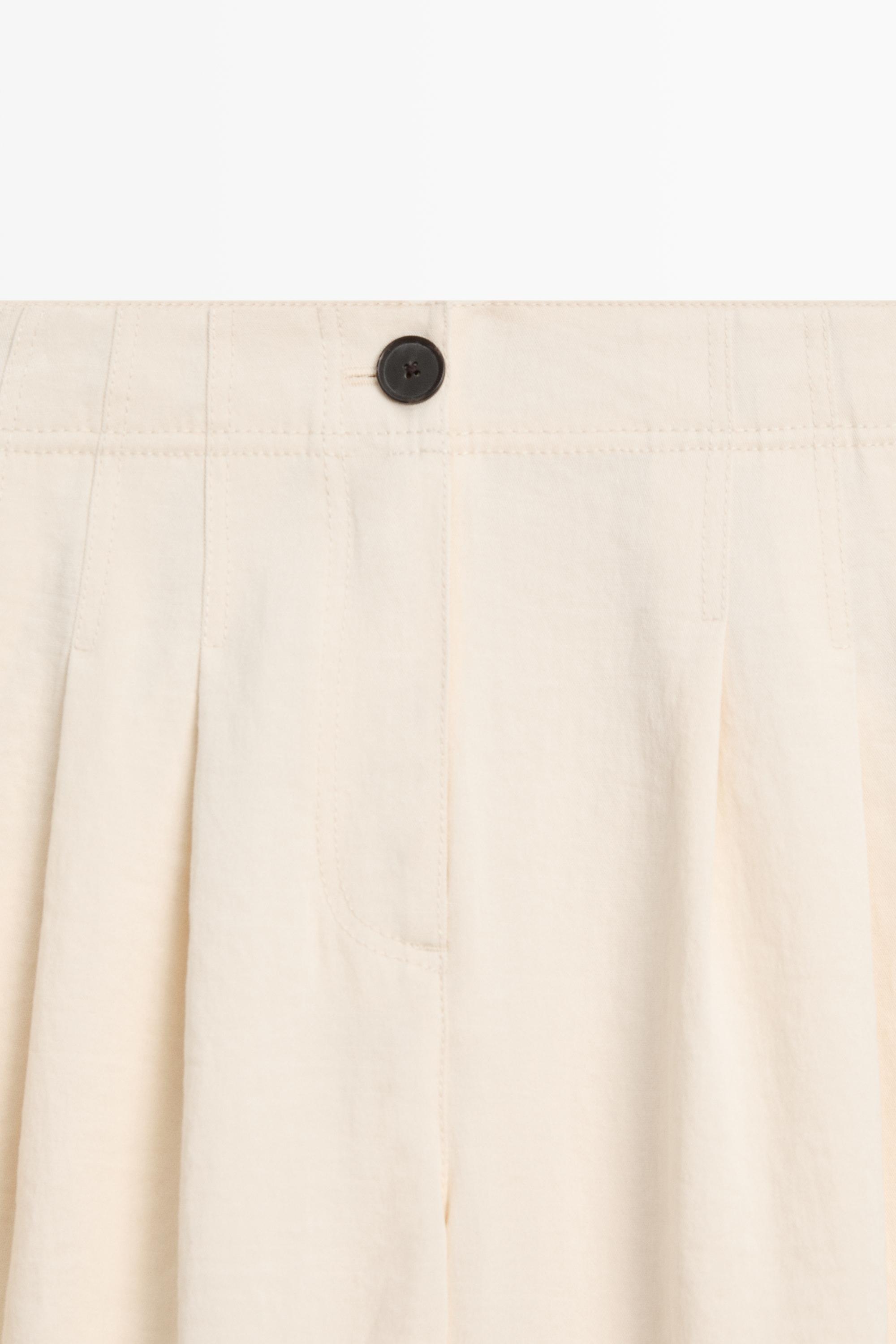 Wide-leg cropped pants — CREAM (alternate view)