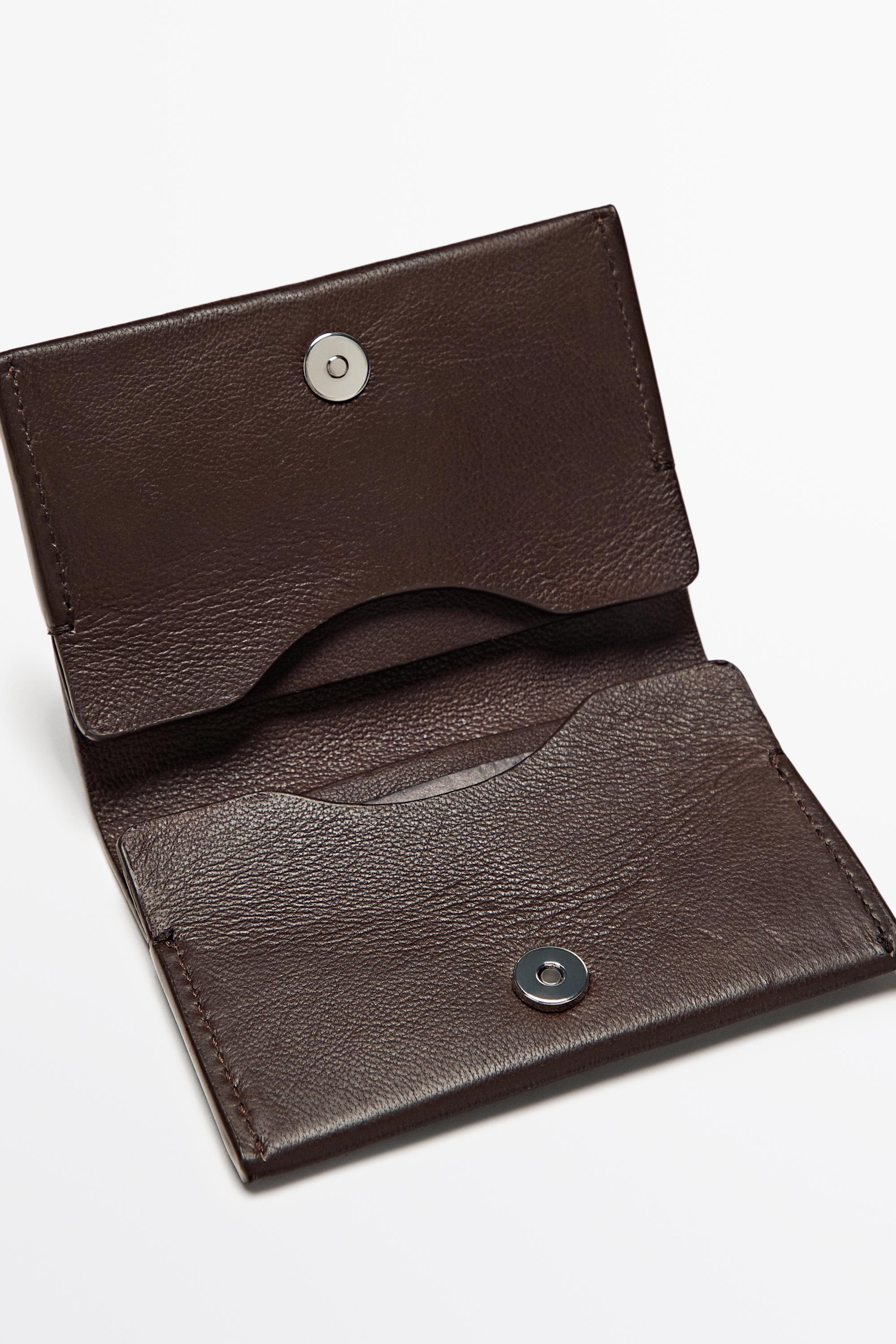Nappa leather wallet — BROWN