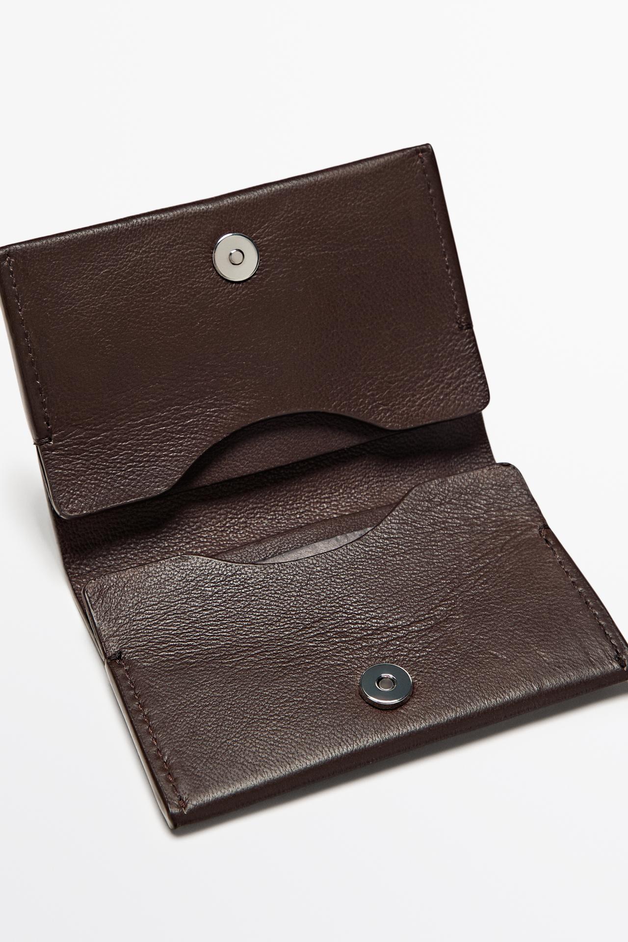 Nappa leather wallet — BROWN