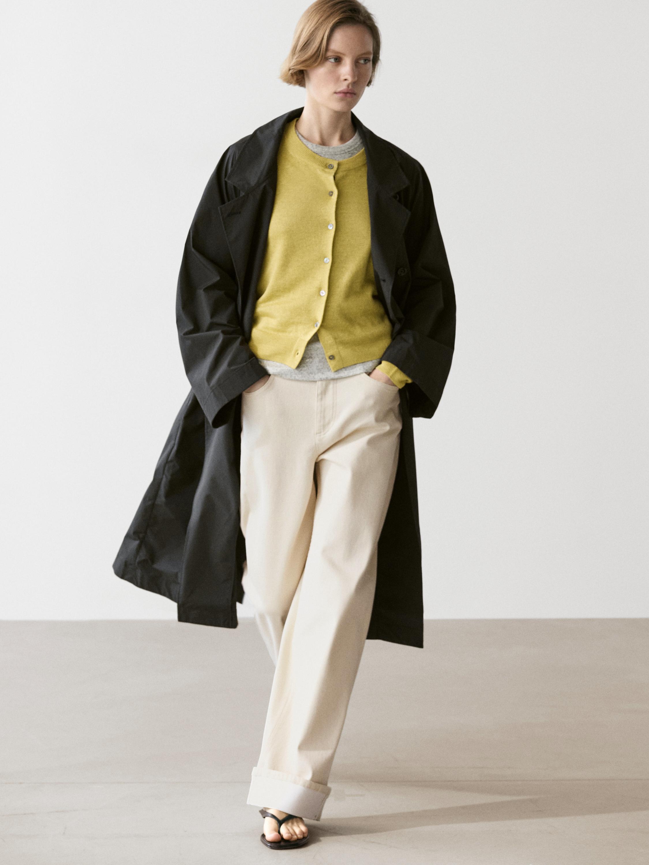 كارديغان محاك قصير كتان