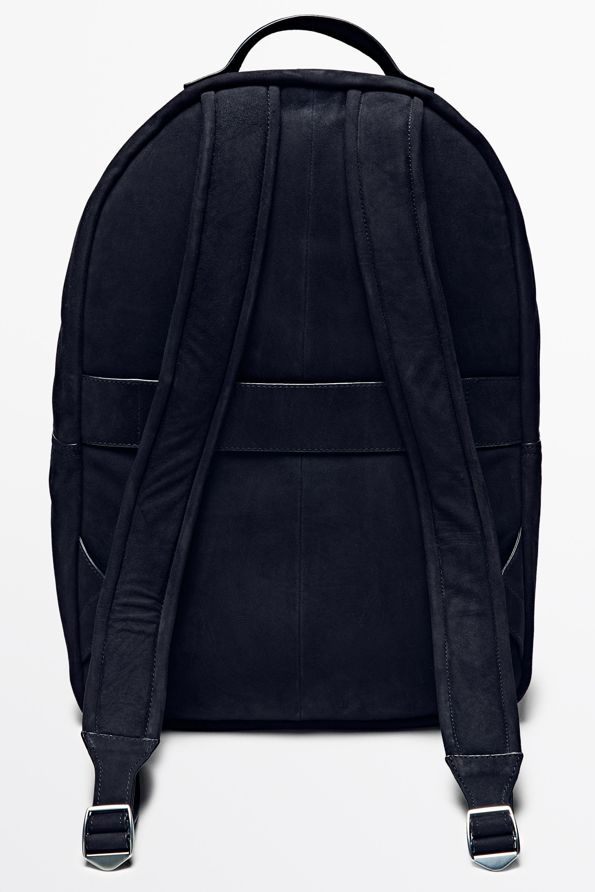 Suede leather backpack