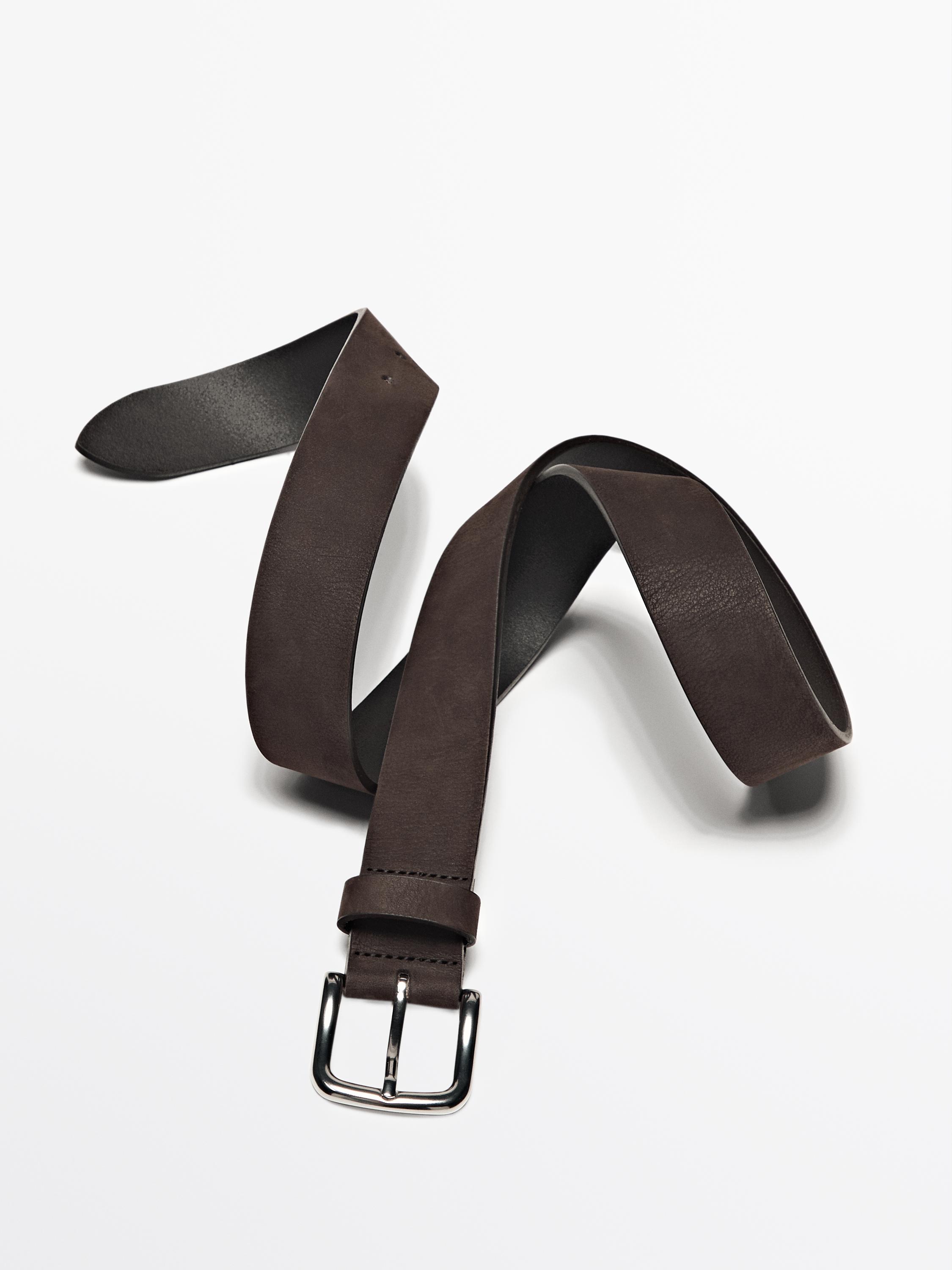 Nubuck leather belt