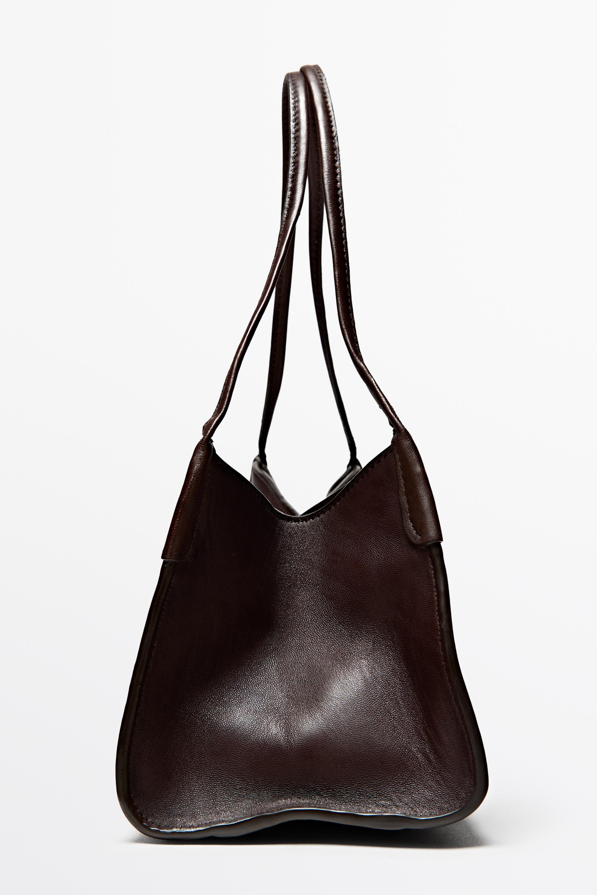 Nappa leather satchel