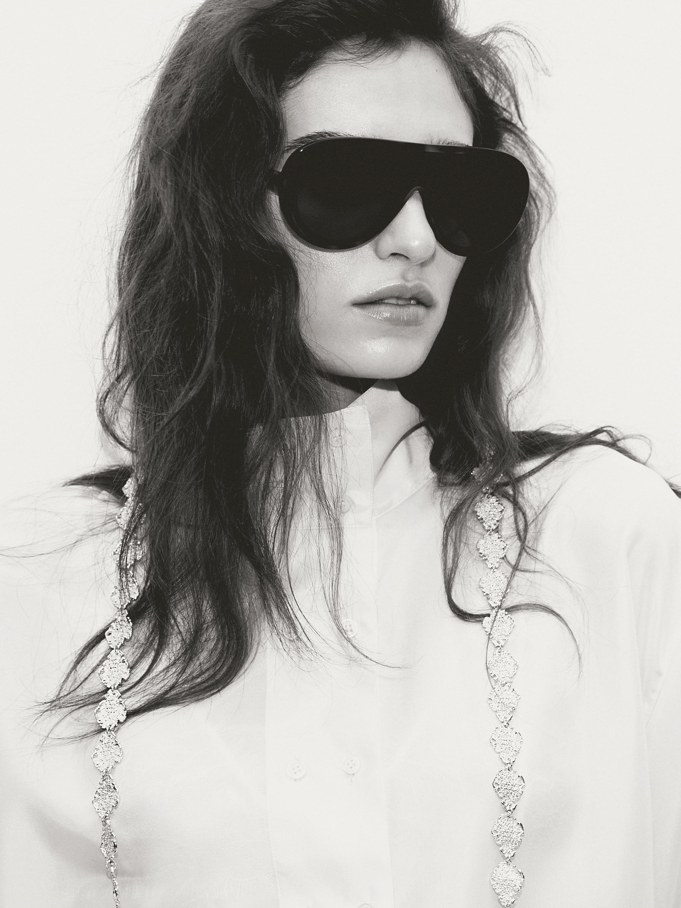 Tortoiseshell-effect aviator sunglasses — BROWN