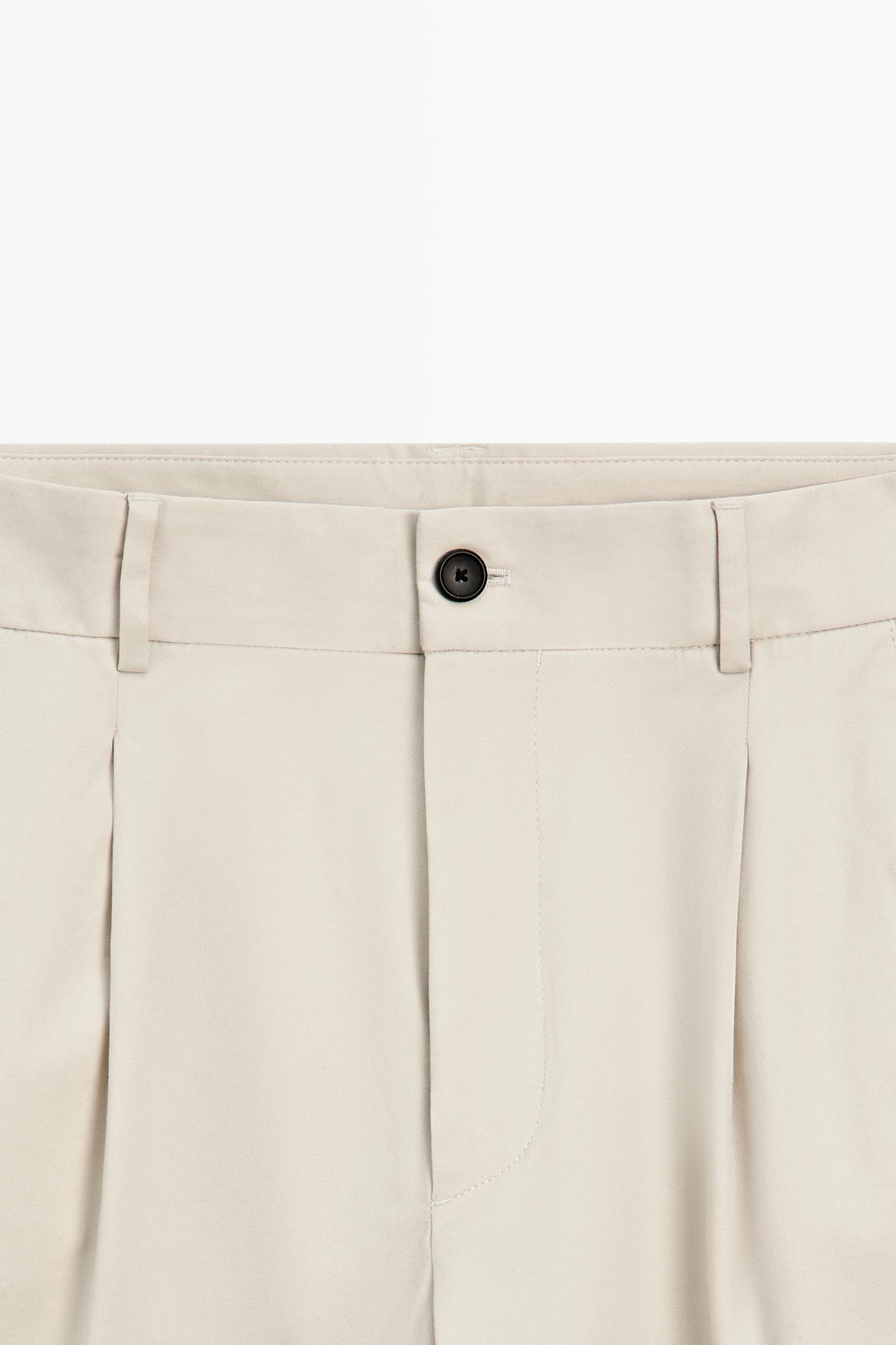 Flowing pants with darts — BEIGE