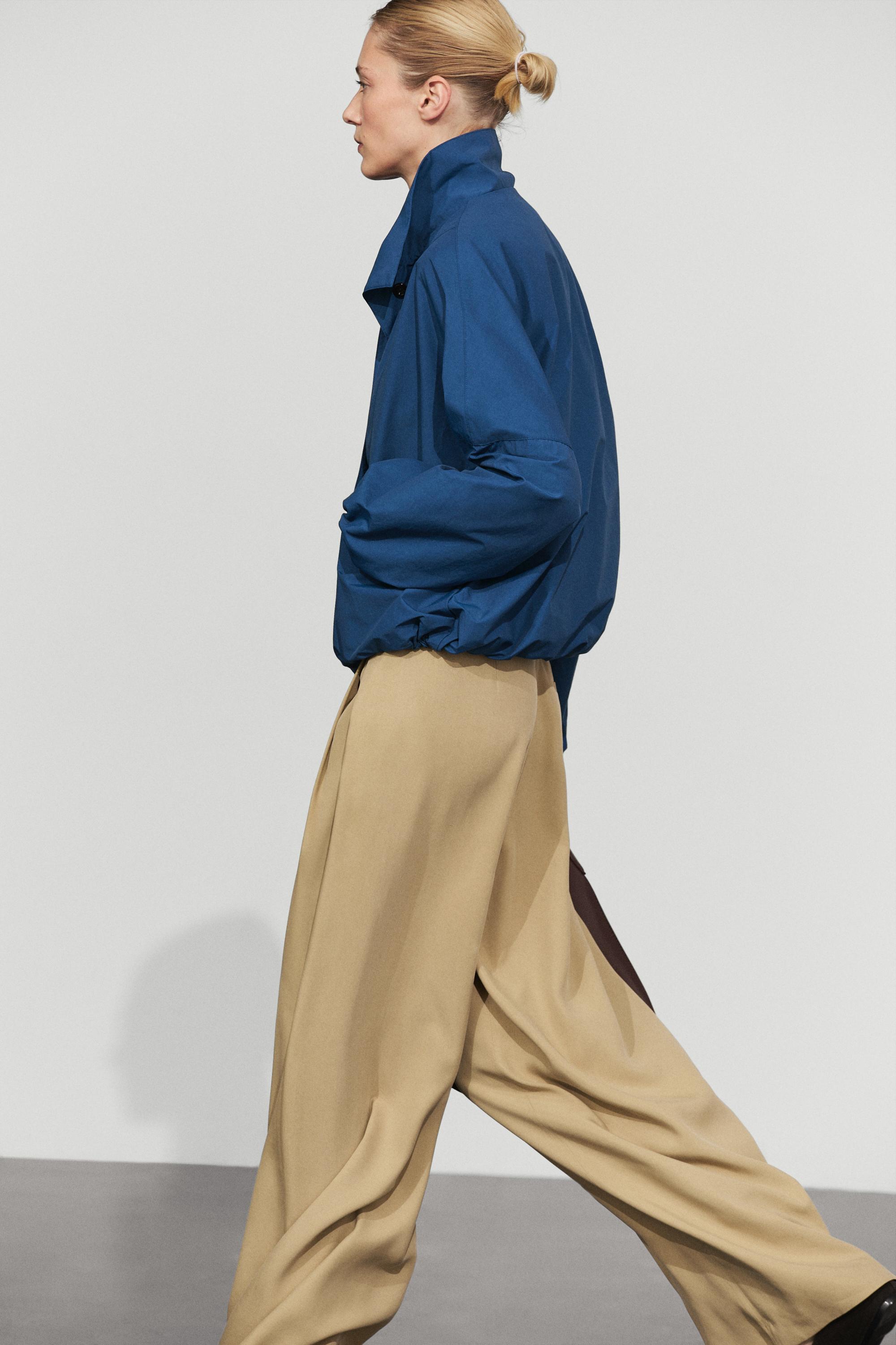 Technical puff bomber jacket — BLUE