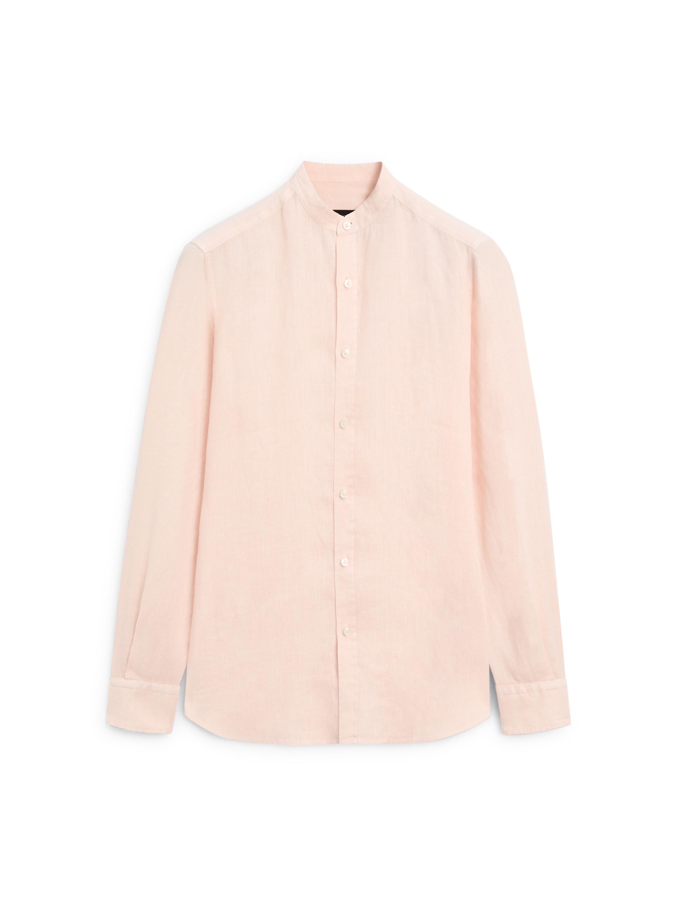 Slim fit stand collar shirt — ORANGE