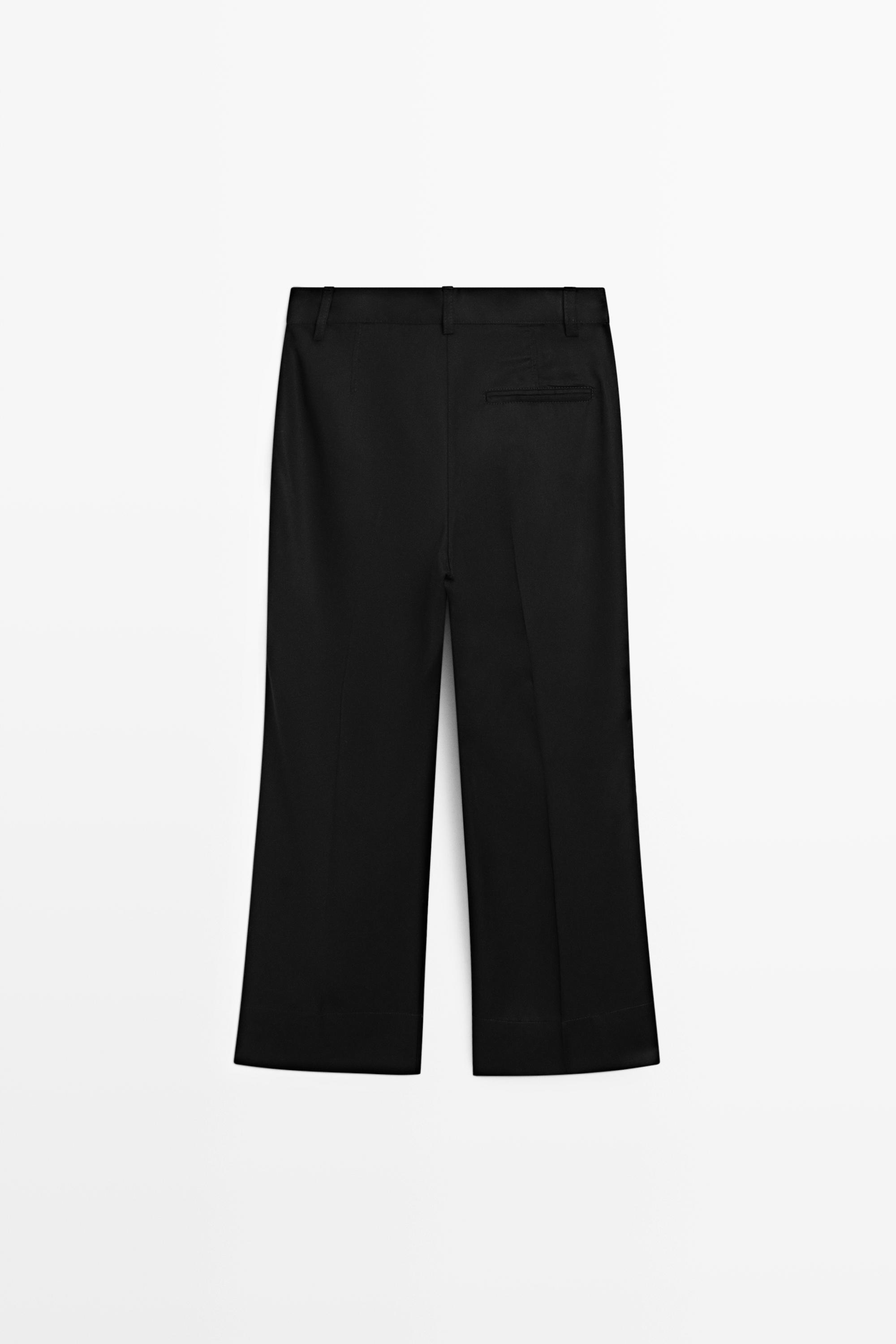 Cropped flare pants — BLACK (alternate view)